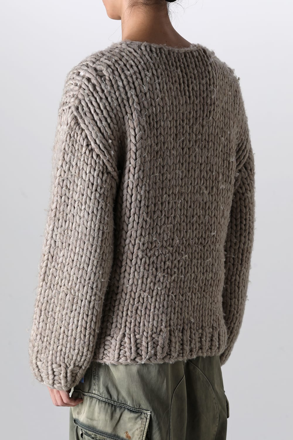 Roving Yarn Pullover Beige