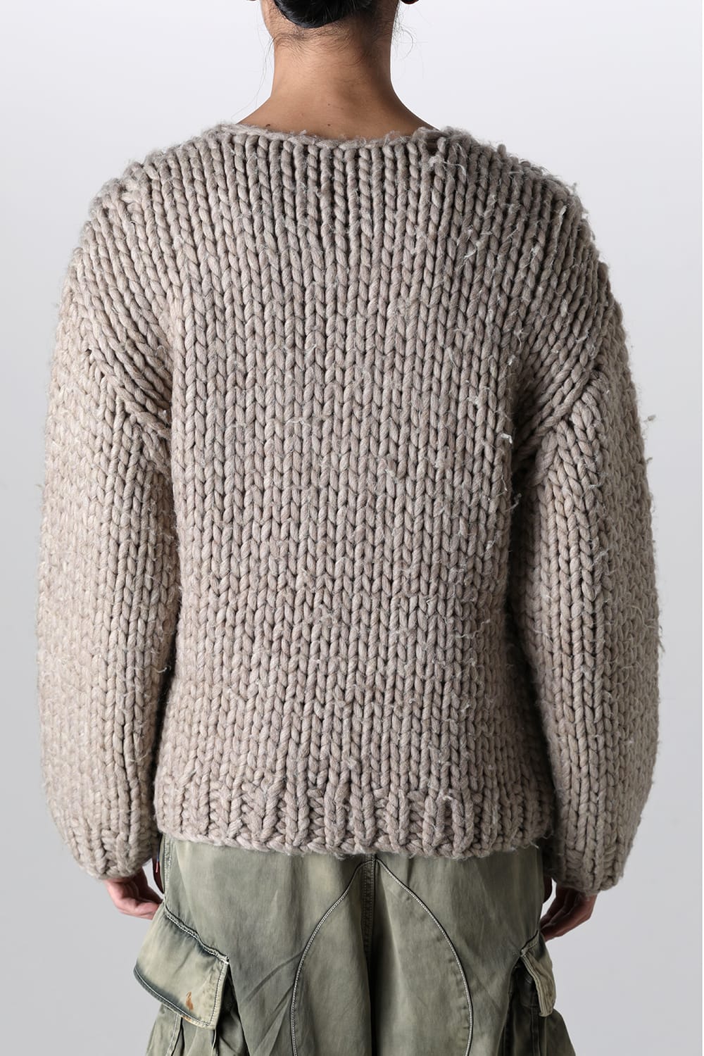 Roving Yarn Pullover Beige