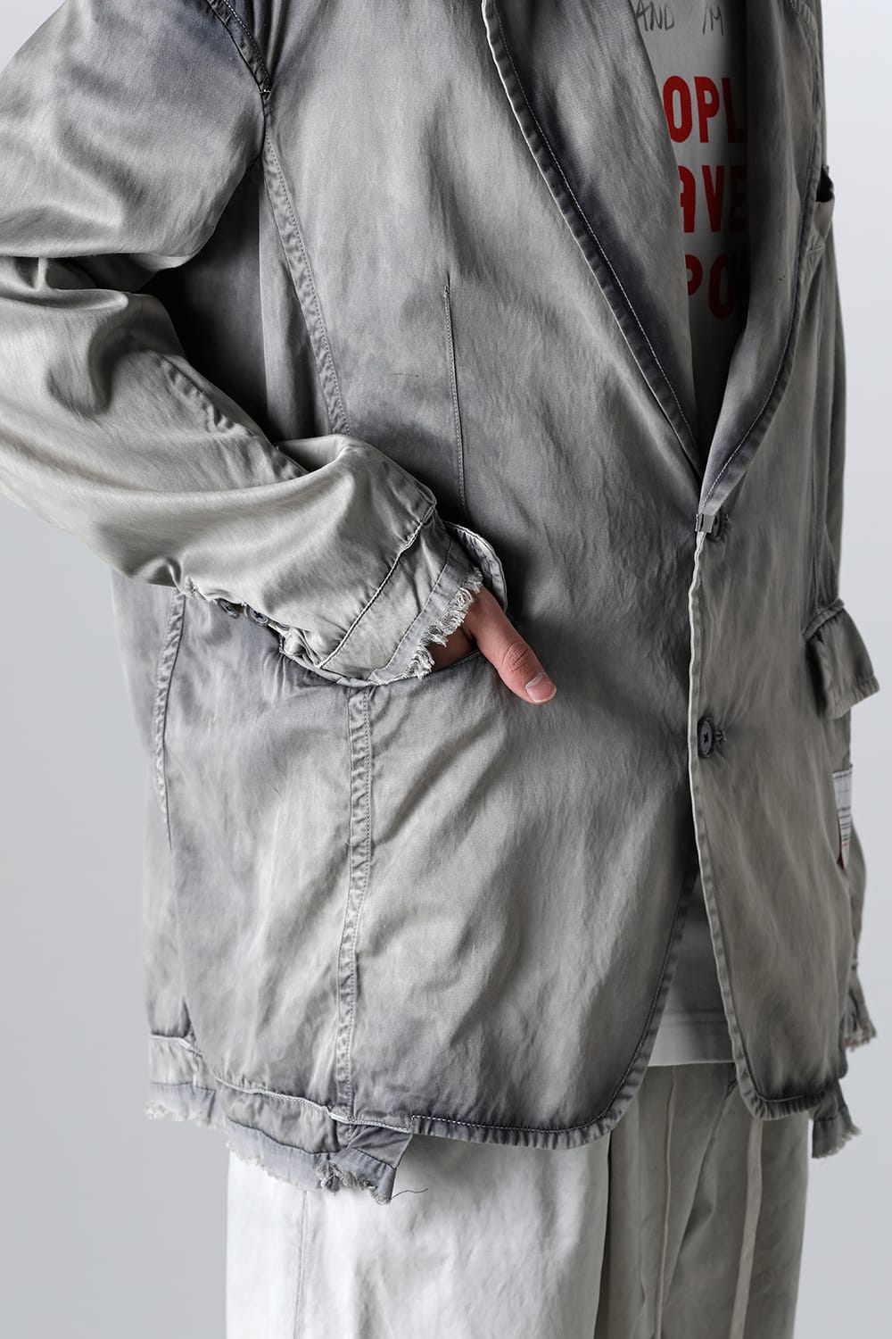 RC TWILL TAILORED JACKET Lt.Gray