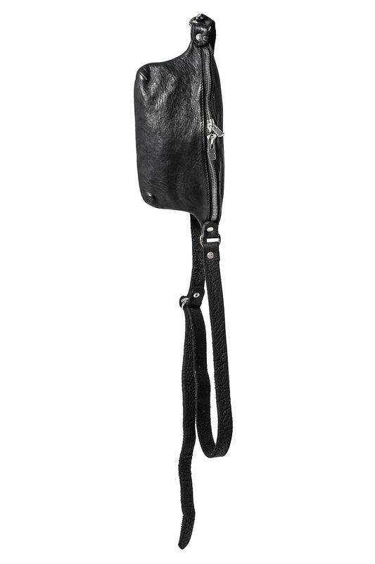 Small Crossy Body bag Soft Horse Full Grain Leather BV06 Black