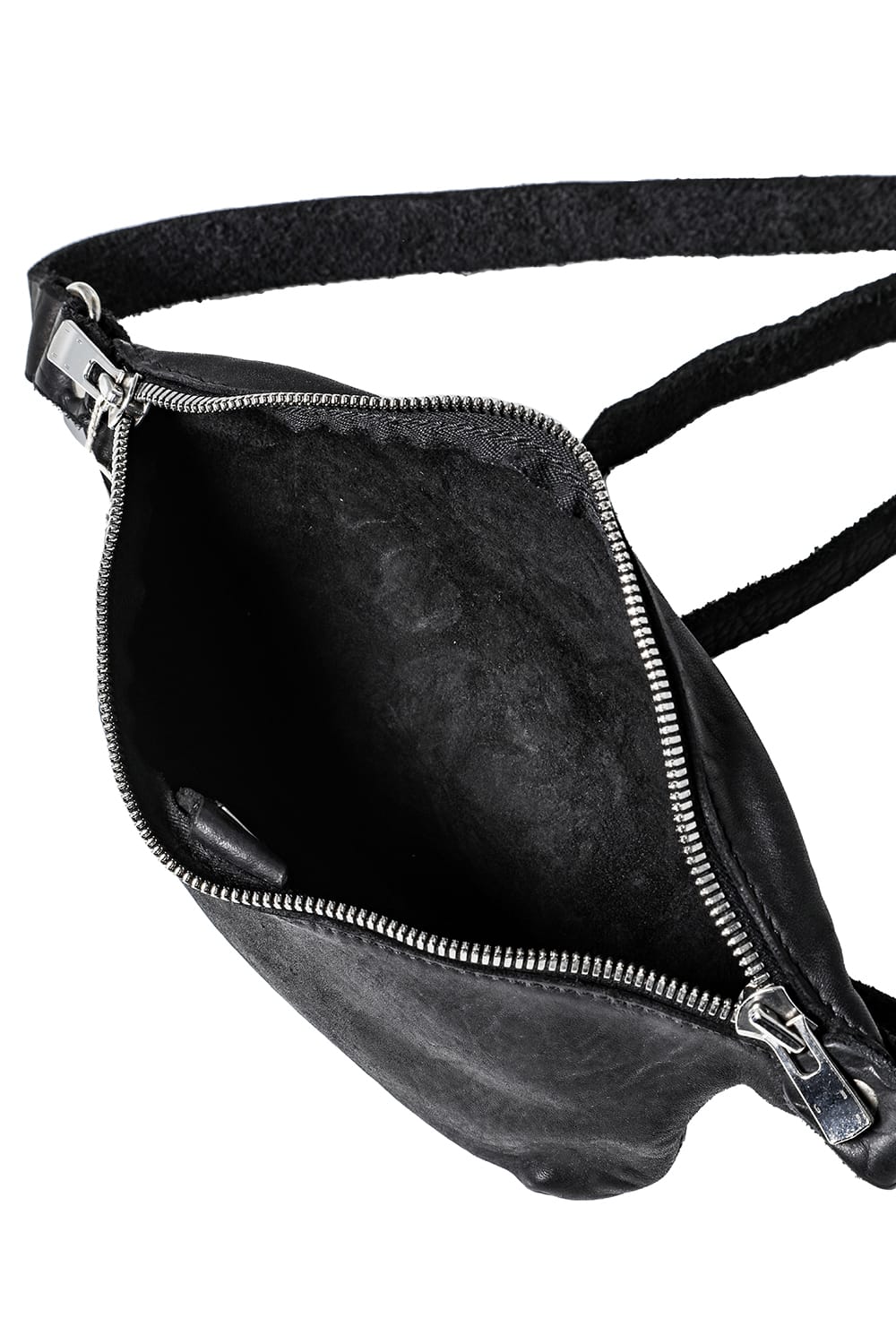 Small Crossy Body bag Soft Horse Full Grain Leather BV06 Black