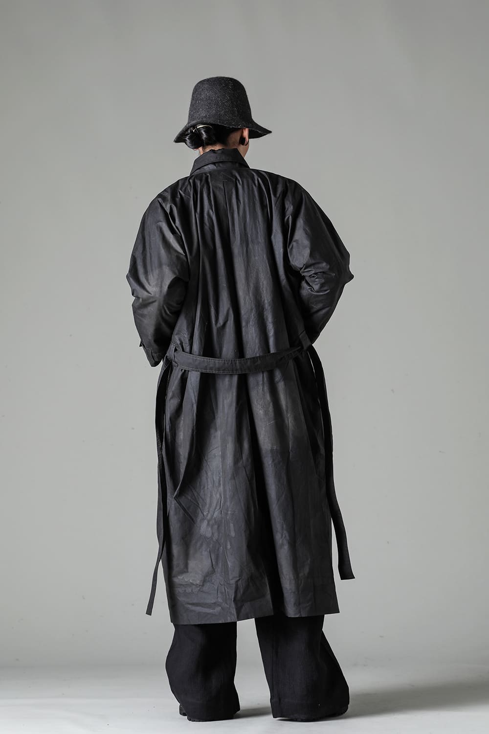 COAT#26 Black Khaki Waxed Cotton