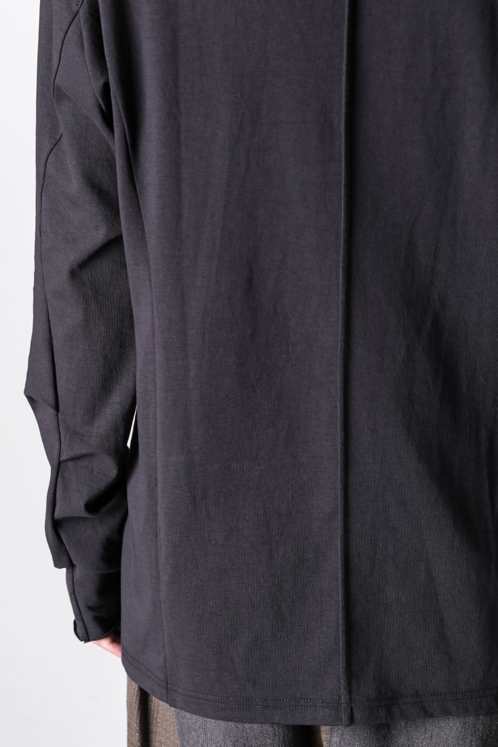 High neck long sleeve soft jersey Dark Chocolate