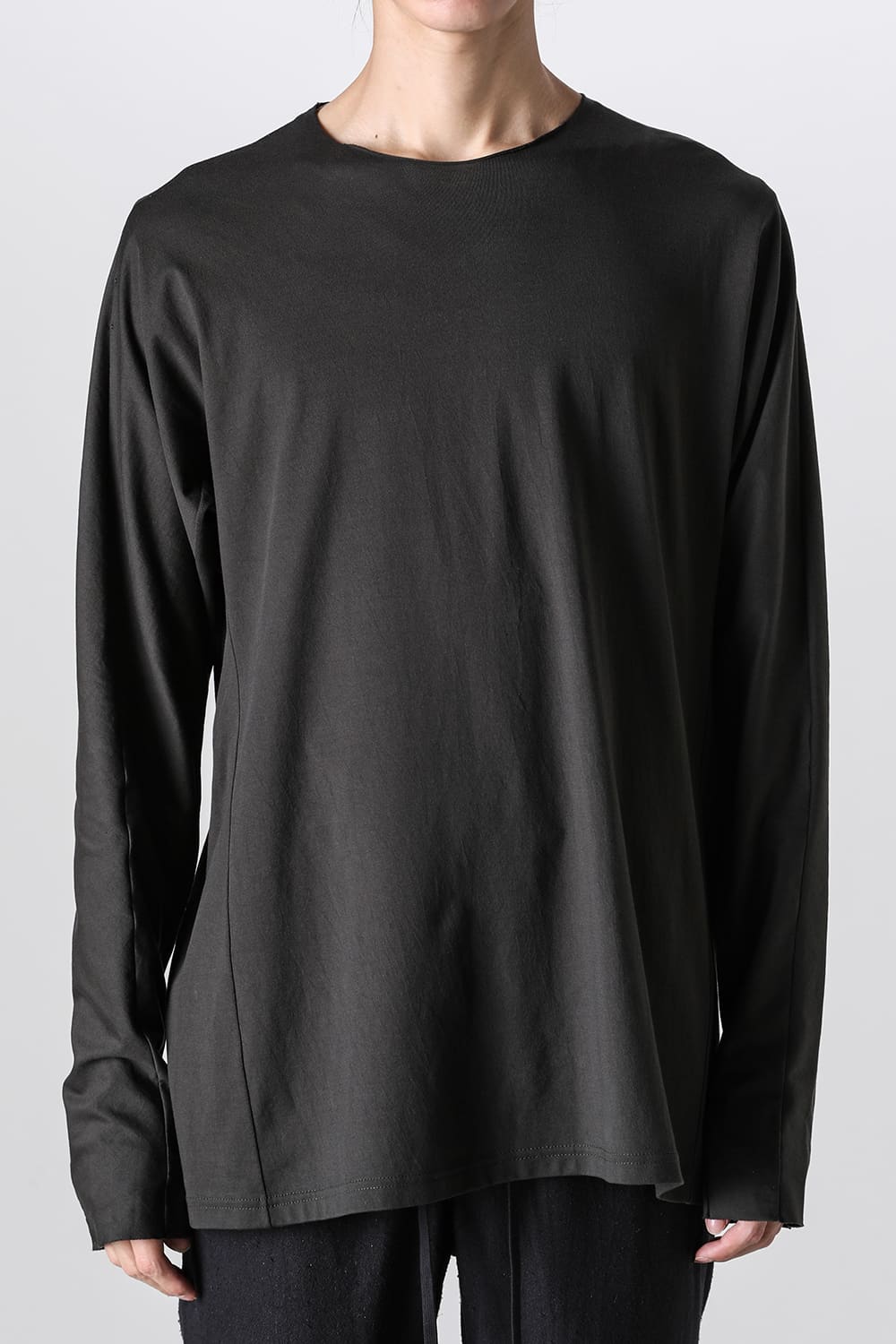 ロングスリーブ 80/3 ジャージー カーキ ブラウン