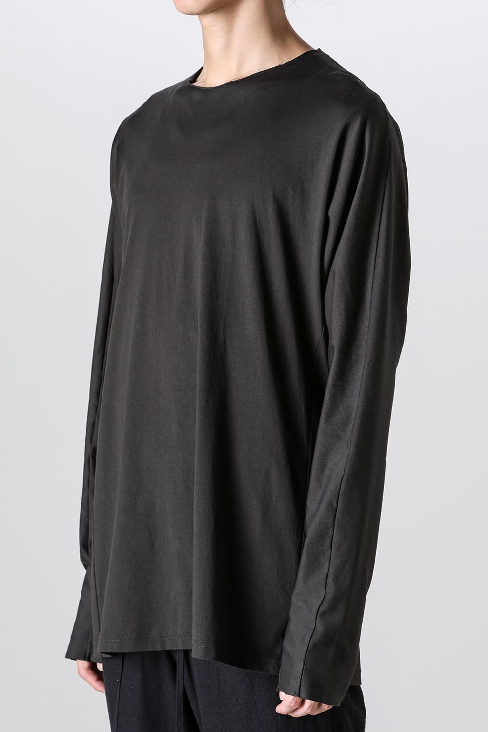 ロングスリーブ 80/3 ジャージー カーキ ブラウン