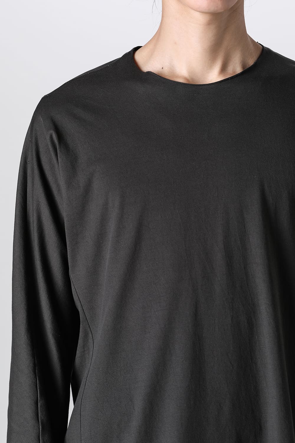 ロングスリーブ 80/3 ジャージー カーキ ブラウン