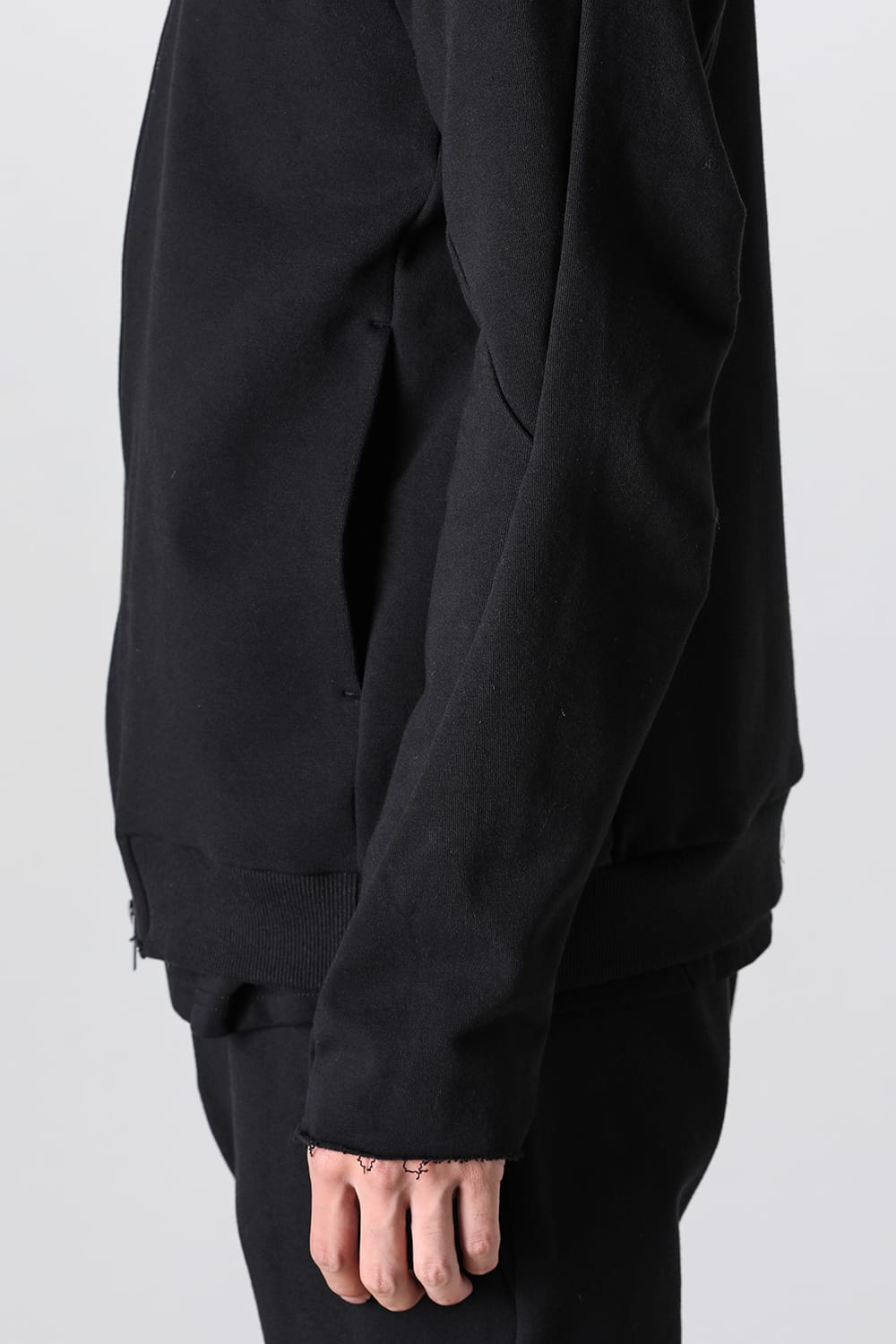 Hooded jacket stretch jersey