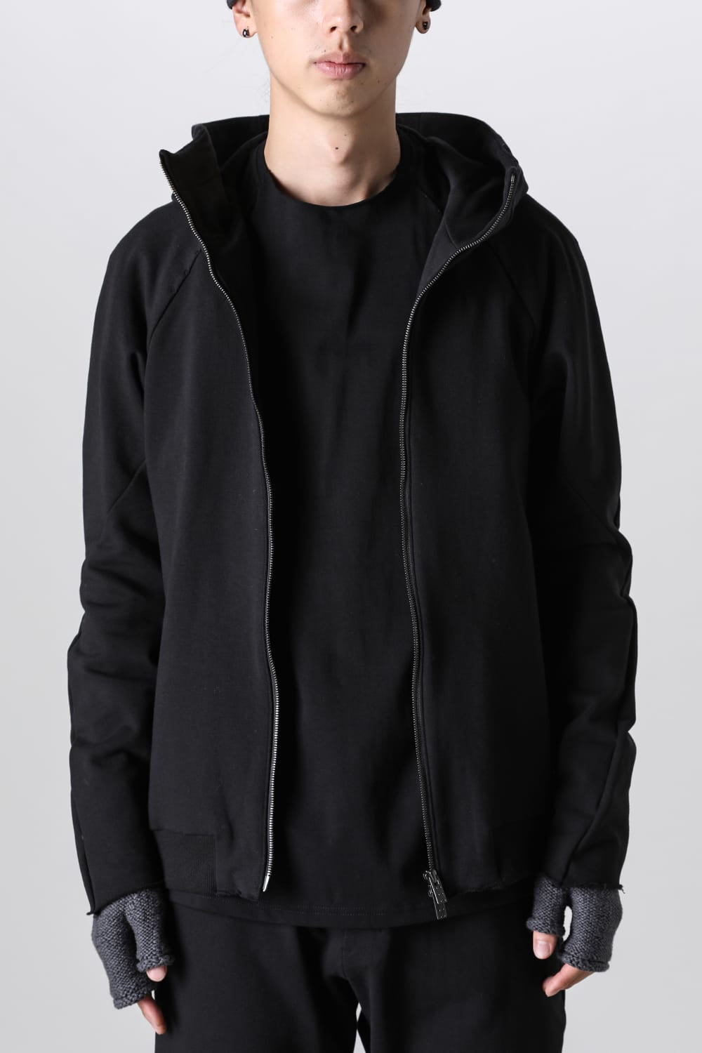Hooded jacket stretch jersey