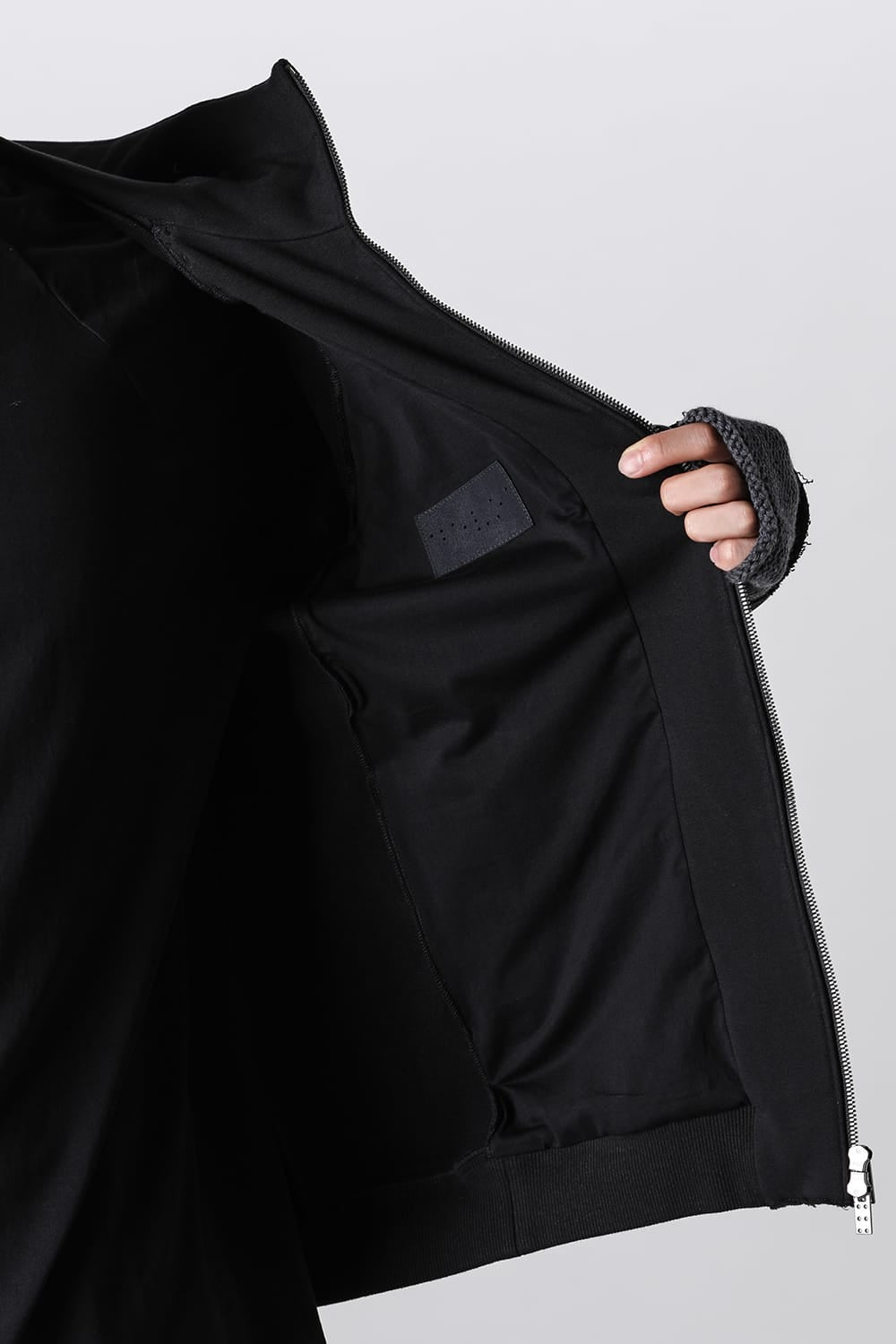 Hooded jacket stretch jersey