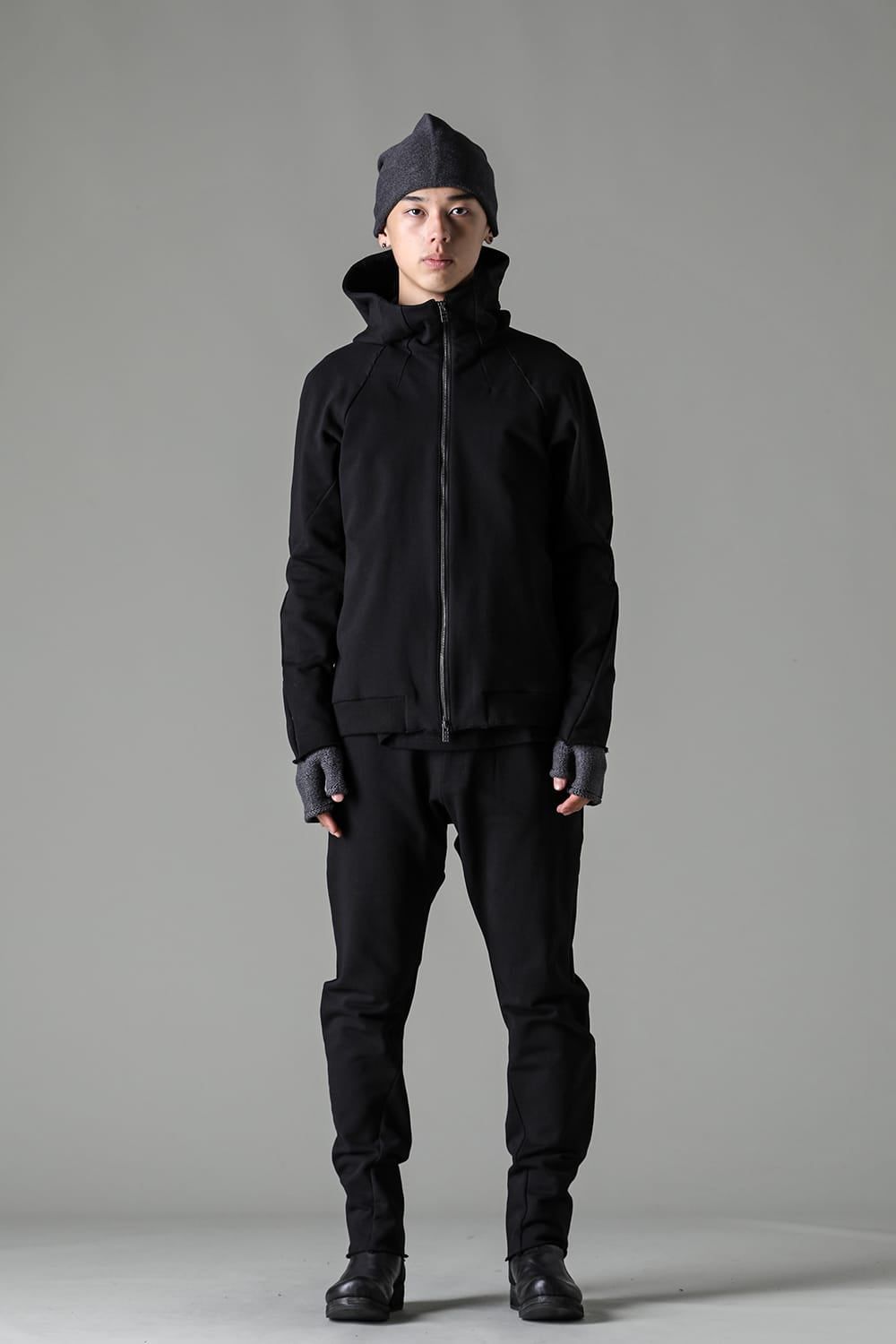 Hooded jacket stretch jersey