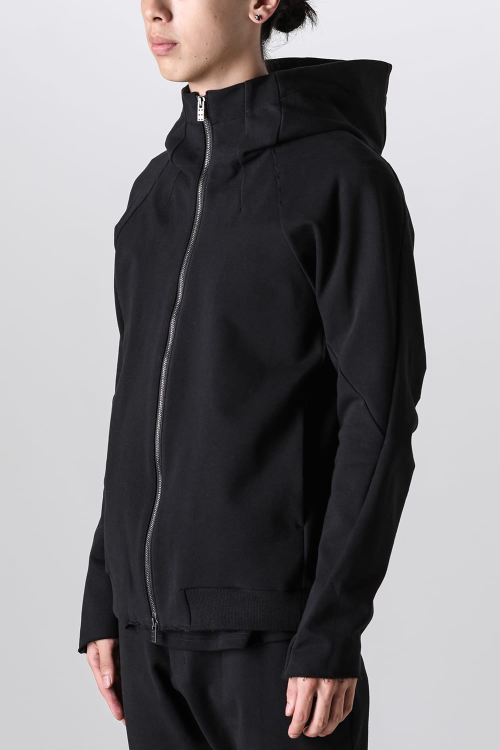 Hooded jacket stretch jersey
