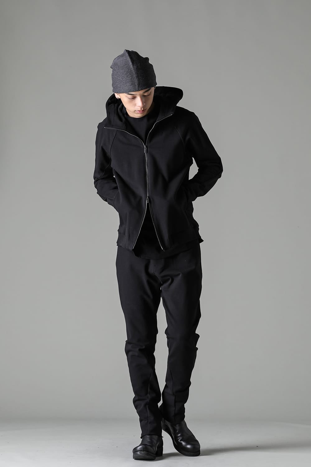 Hooded jacket stretch jersey