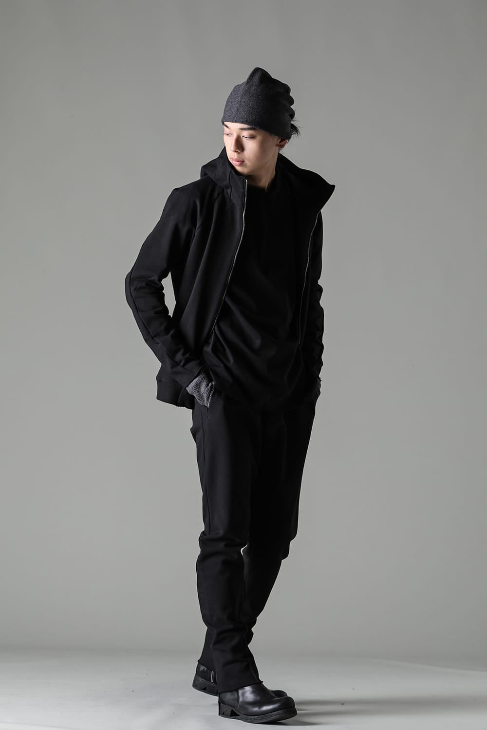 Hooded jacket stretch jersey