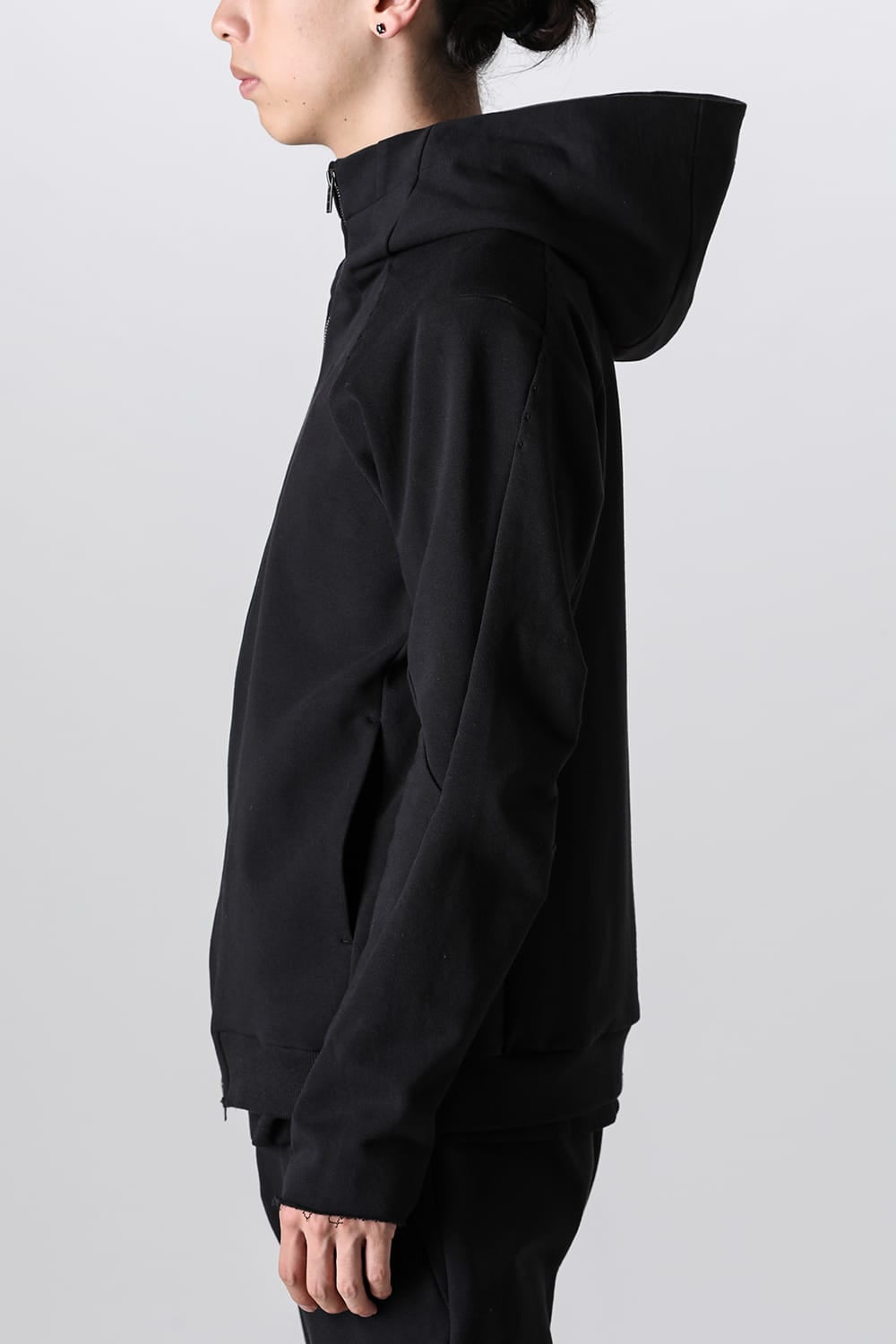 Hooded jacket stretch jersey