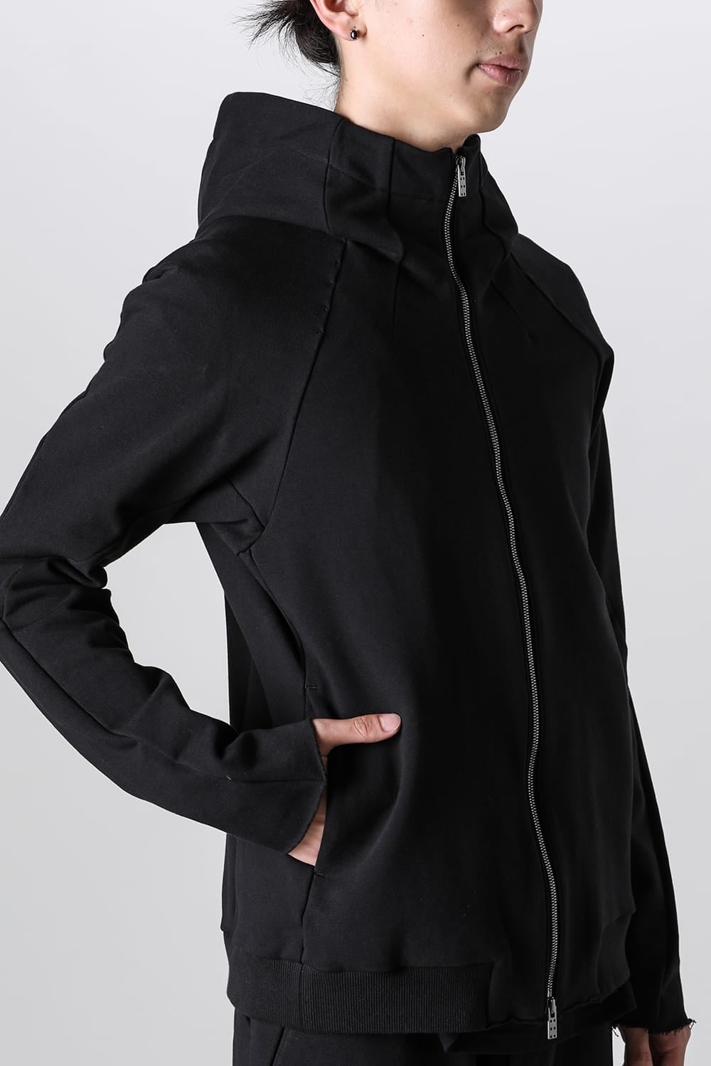 Hooded jacket stretch jersey