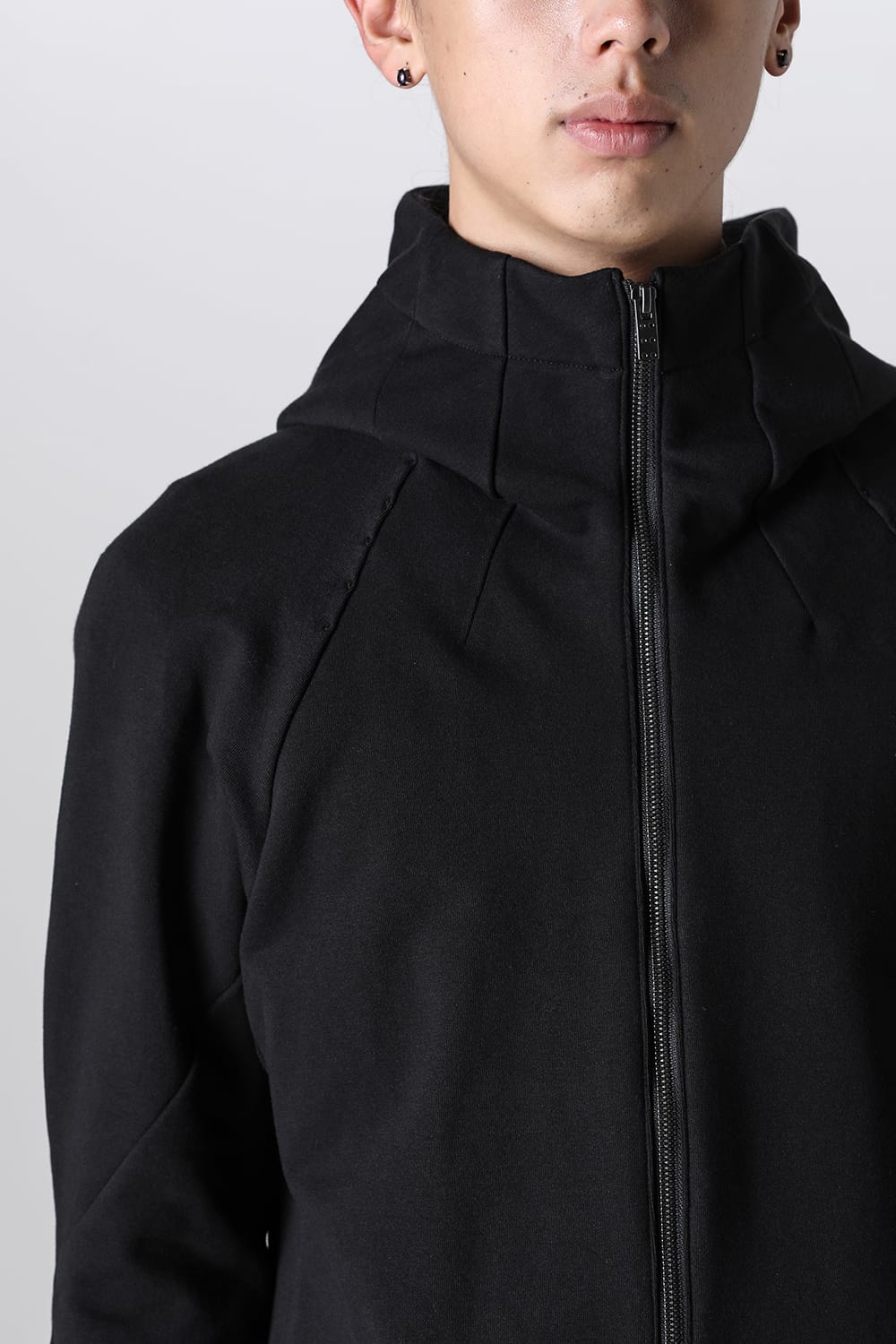 Hooded jacket stretch jersey