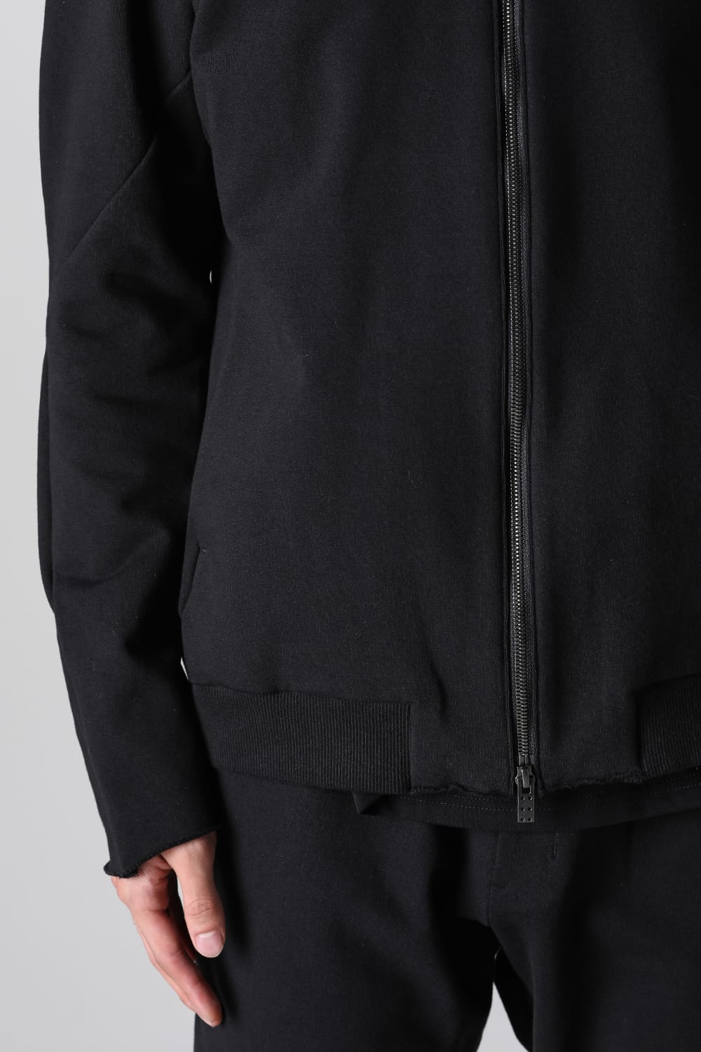Hooded jacket stretch jersey