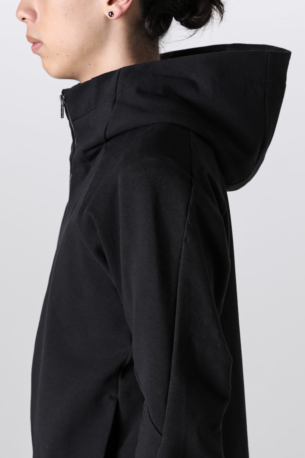 Hooded jacket stretch jersey