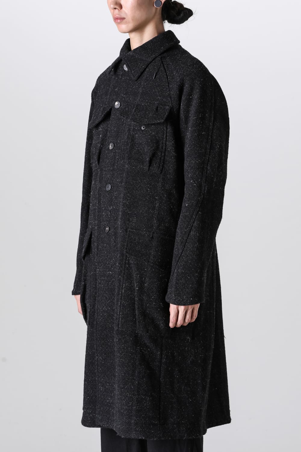 ハイネック コート シェットランド ウール