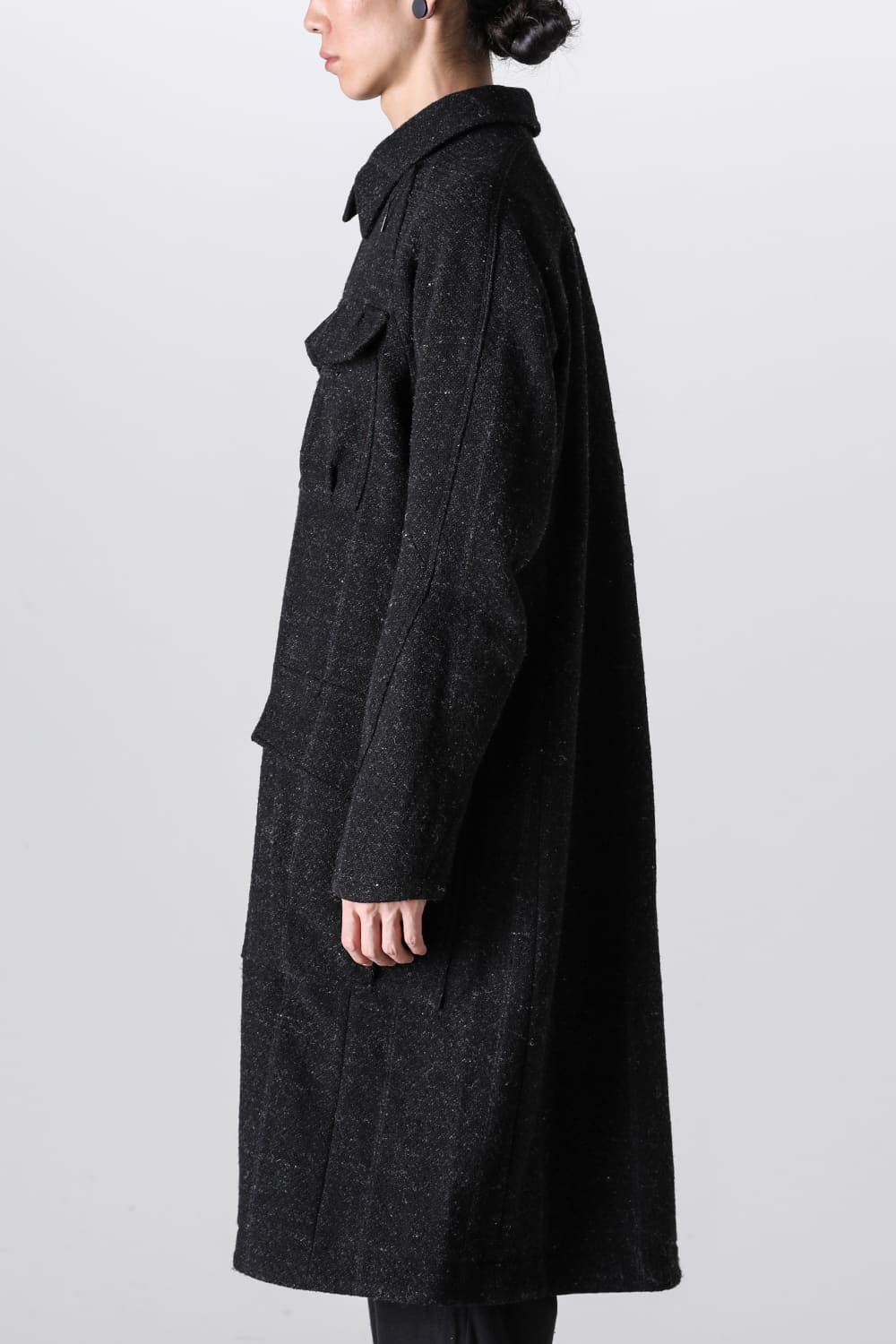 ハイネック コート シェットランド ウール