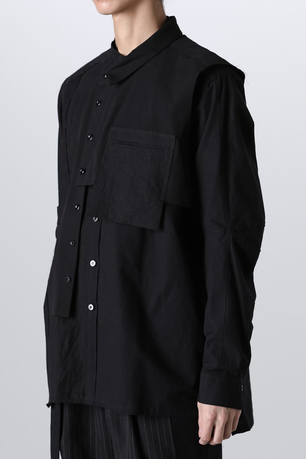 FRAGMENT SHIRT BLACK / WHITE STITCH