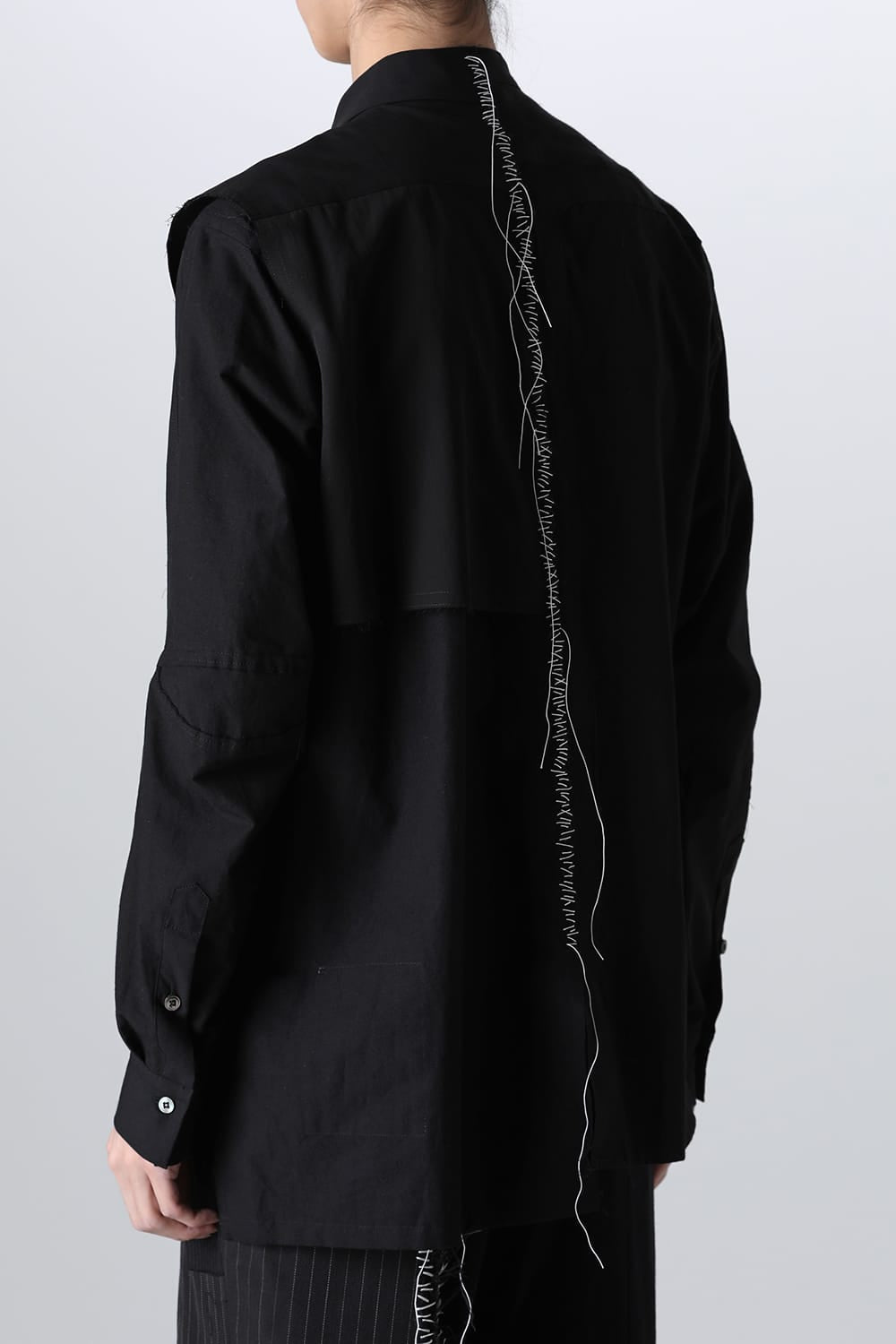 FRAGMENT SHIRT BLACK / WHITE STITCH