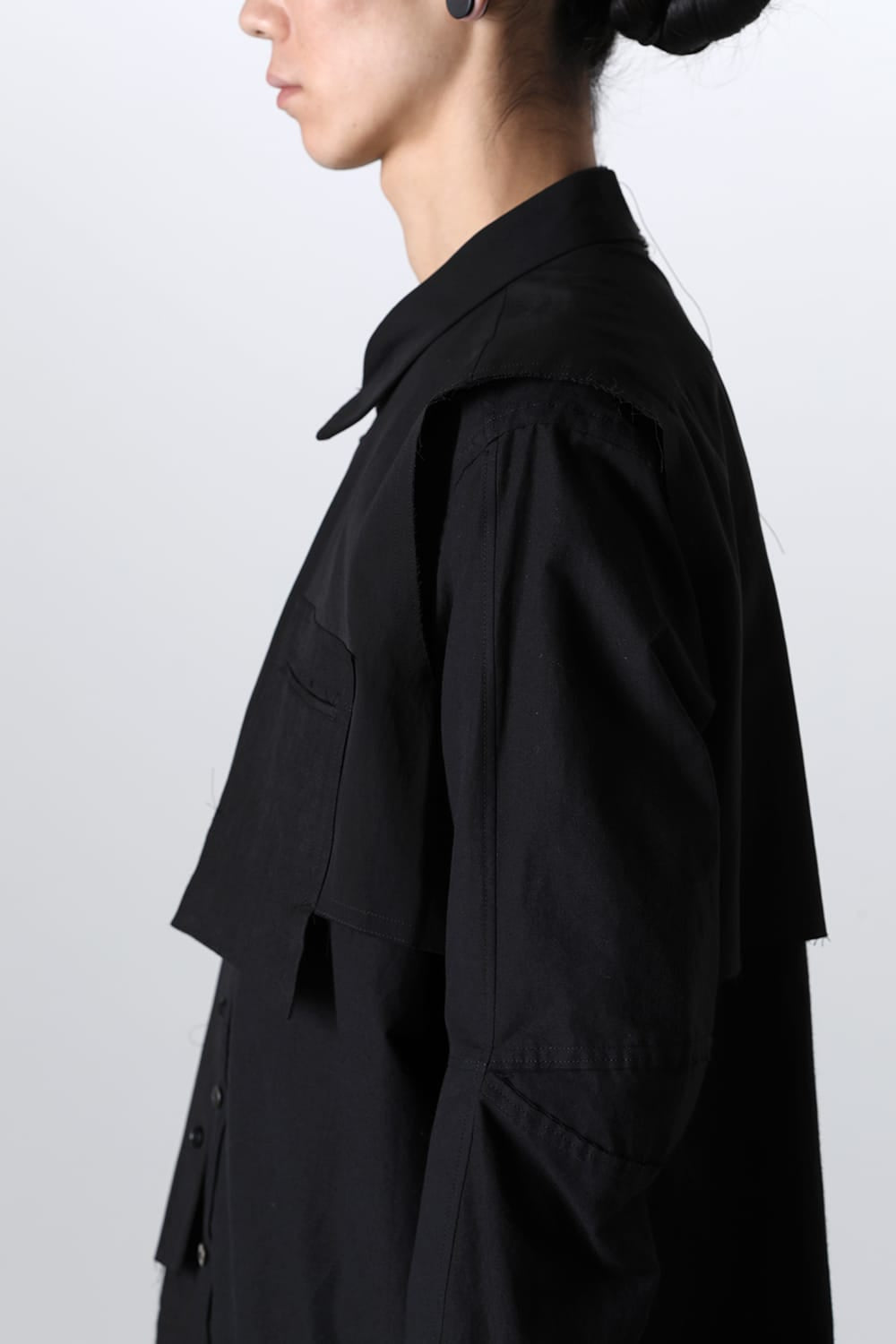 FRAGMENT SHIRT BLACK / WHITE STITCH