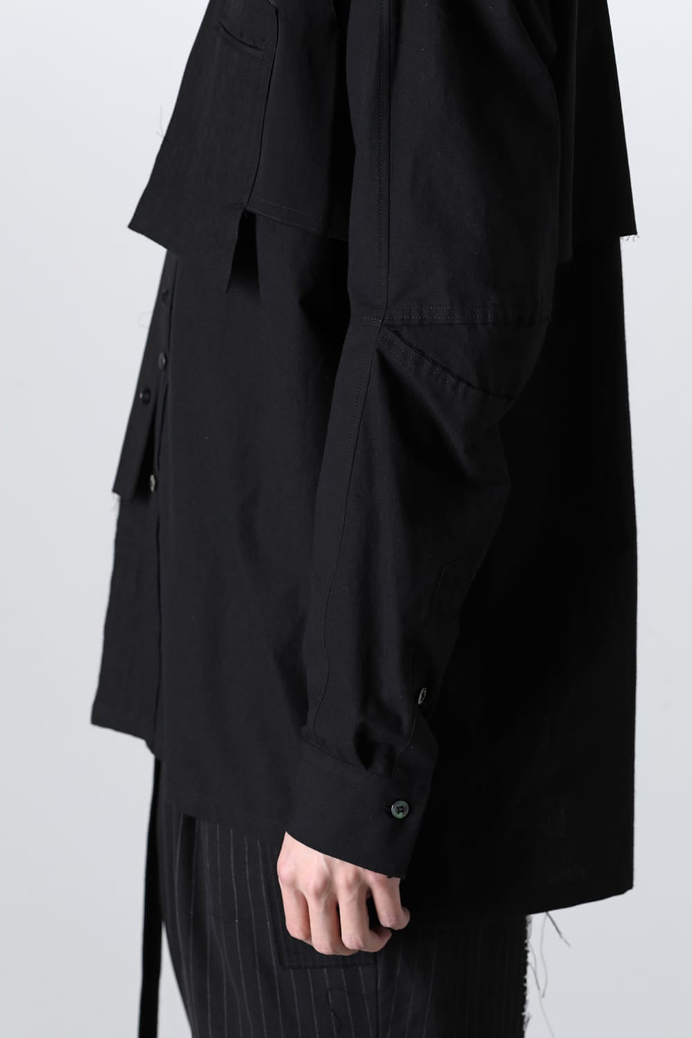 FRAGMENT SHIRT BLACK / WHITE STITCH