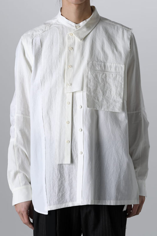 FRAGMENT SHIRT WHITE / BLACK STITCH