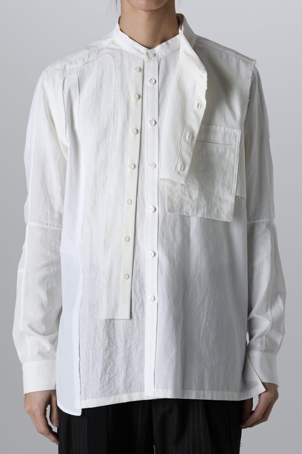 FRAGMENT SHIRT WHITE / BLACK STITCH