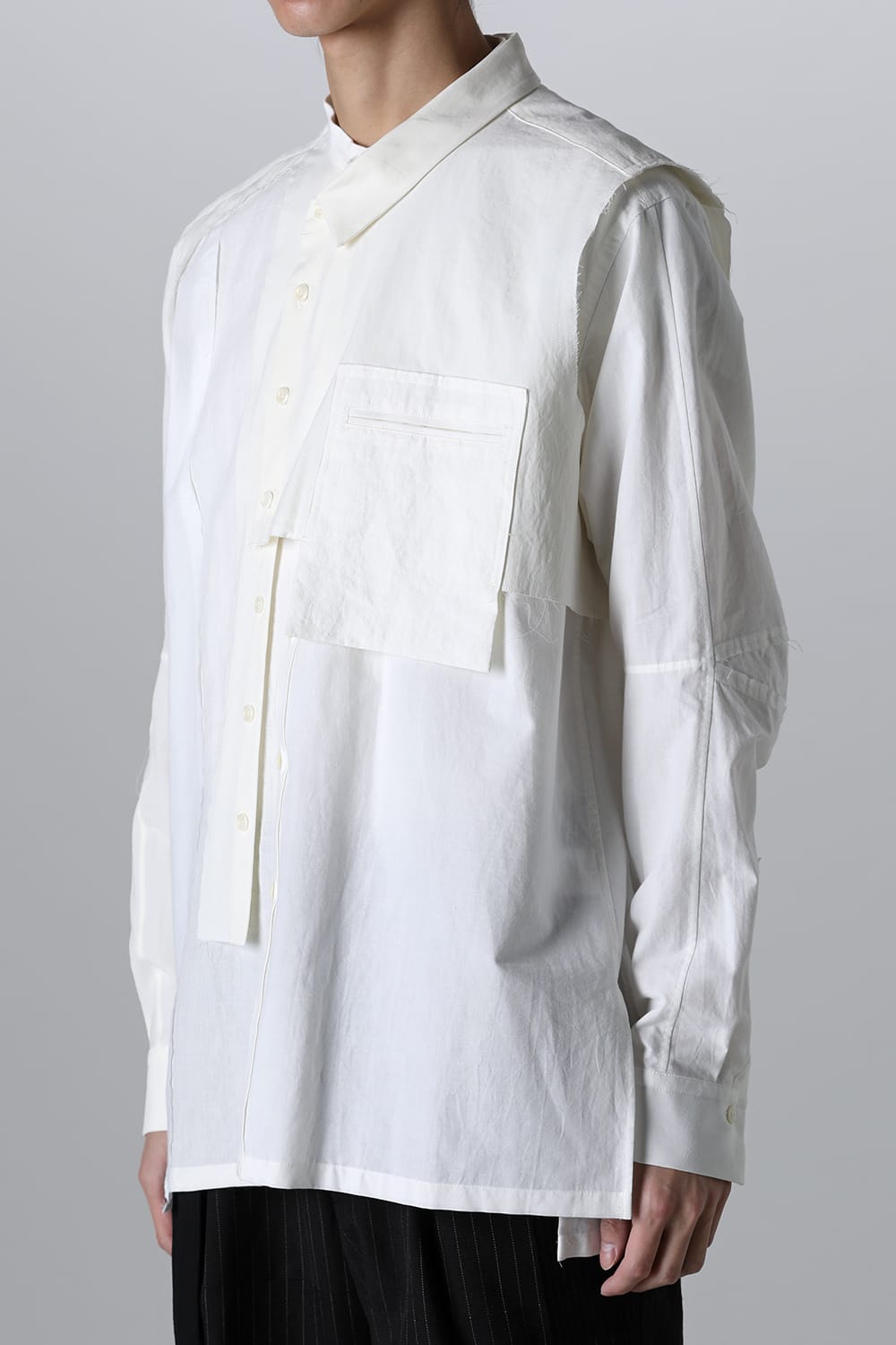 FRAGMENT SHIRT WHITE / BLACK STITCH