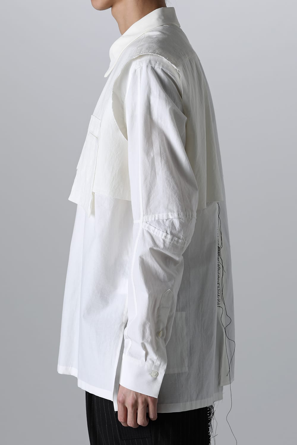 FRAGMENT SHIRT WHITE / BLACK STITCH