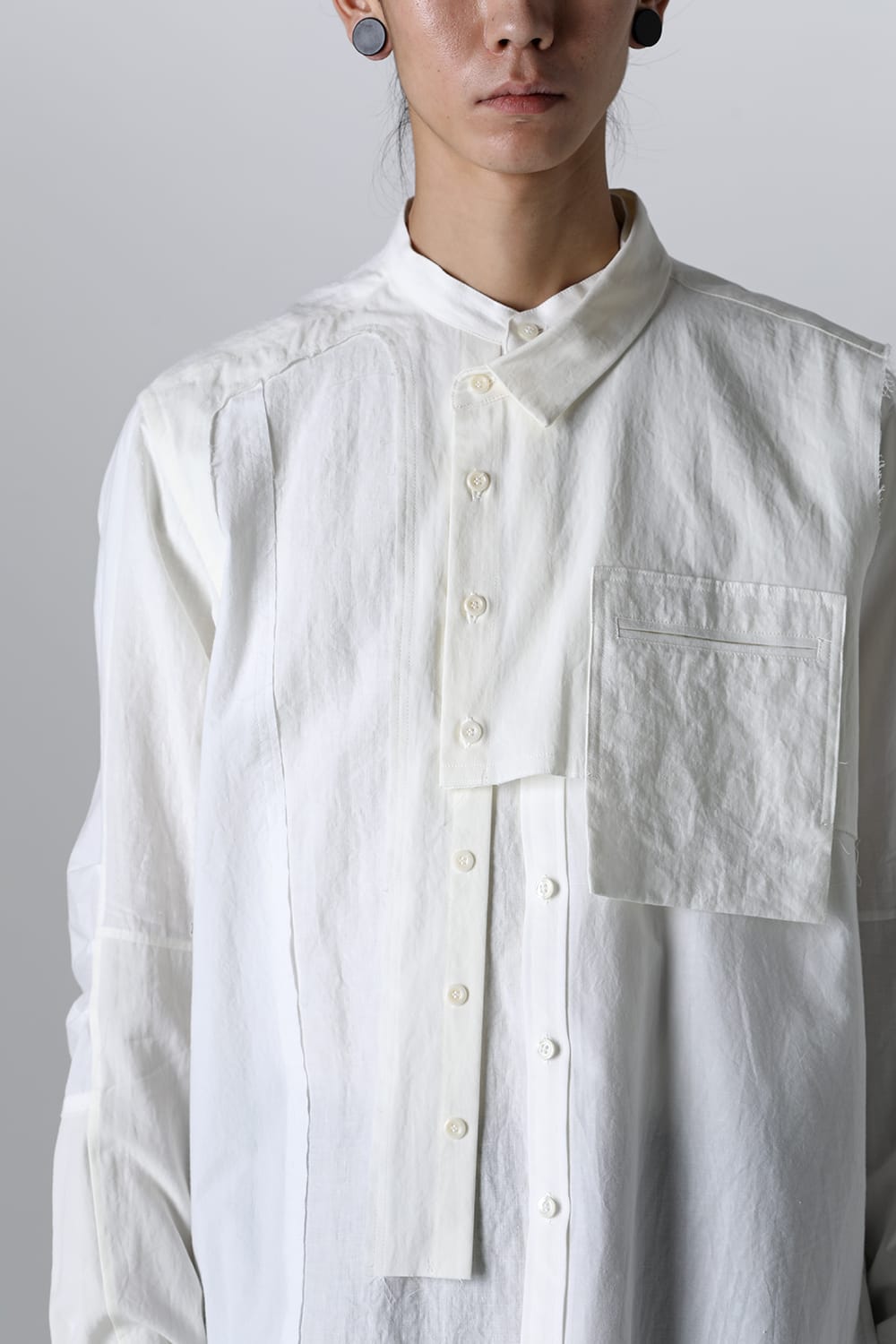 FRAGMENT SHIRT WHITE / BLACK STITCH