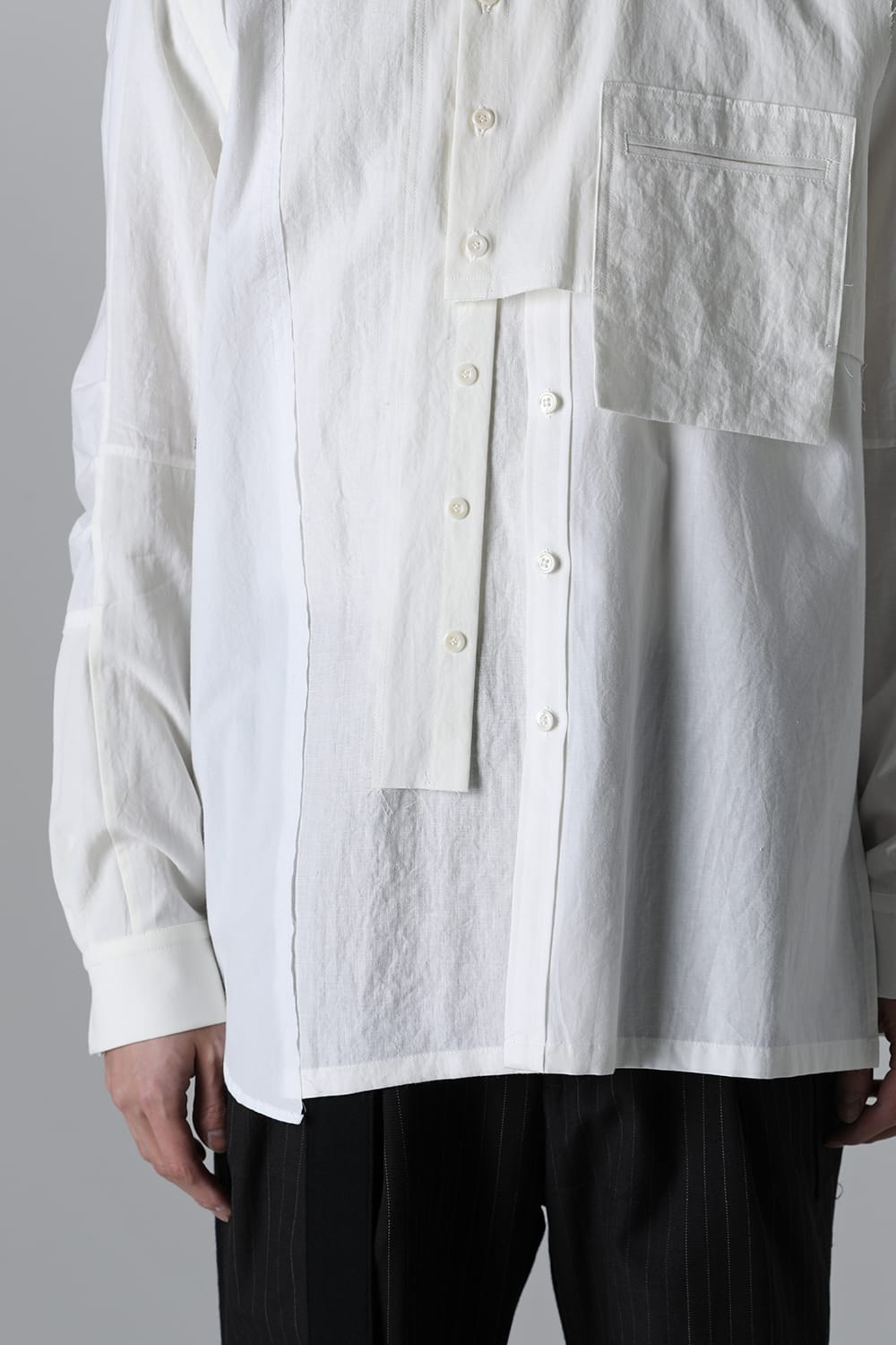 FRAGMENT SHIRT WHITE / BLACK STITCH