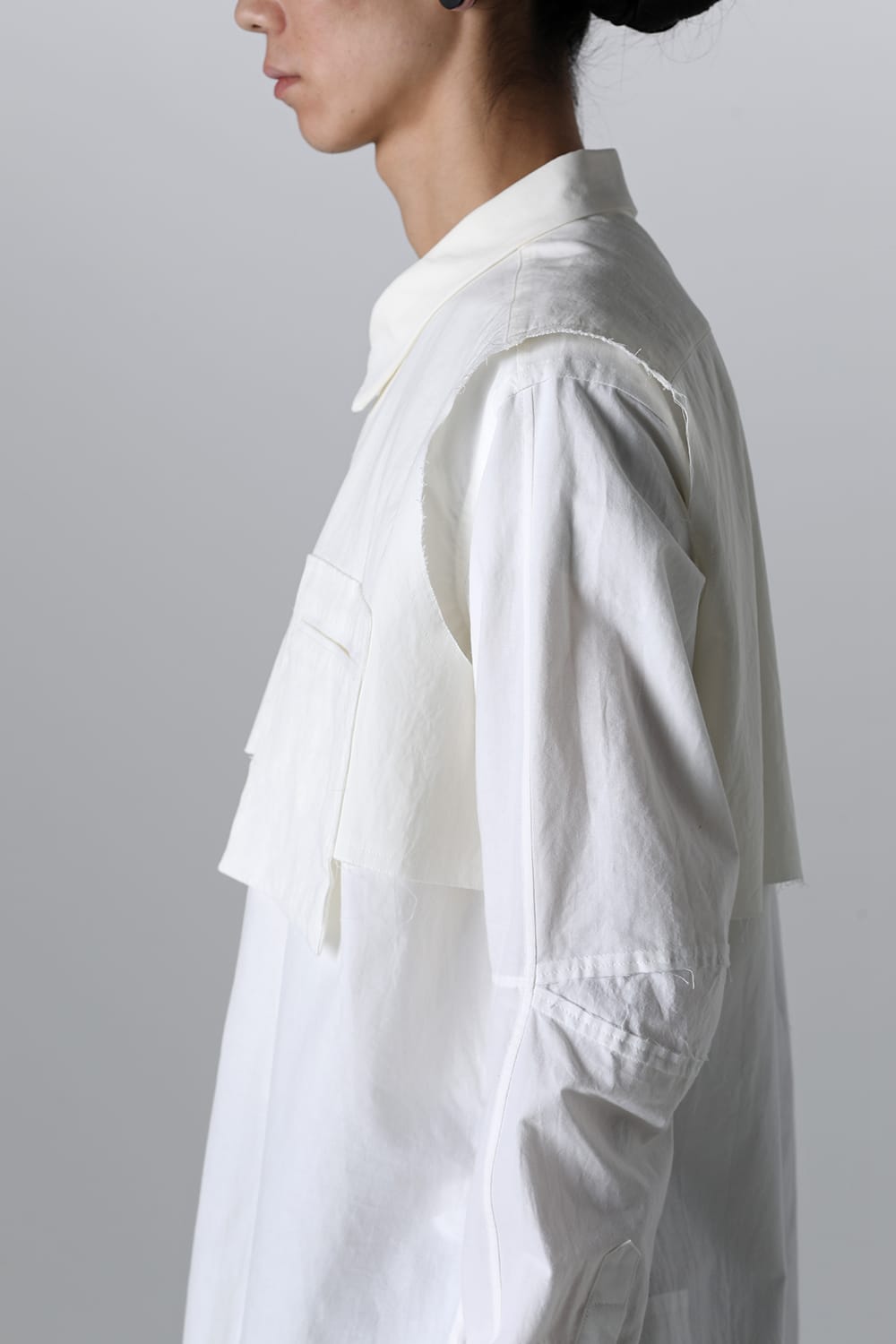 FRAGMENT SHIRT WHITE / BLACK STITCH