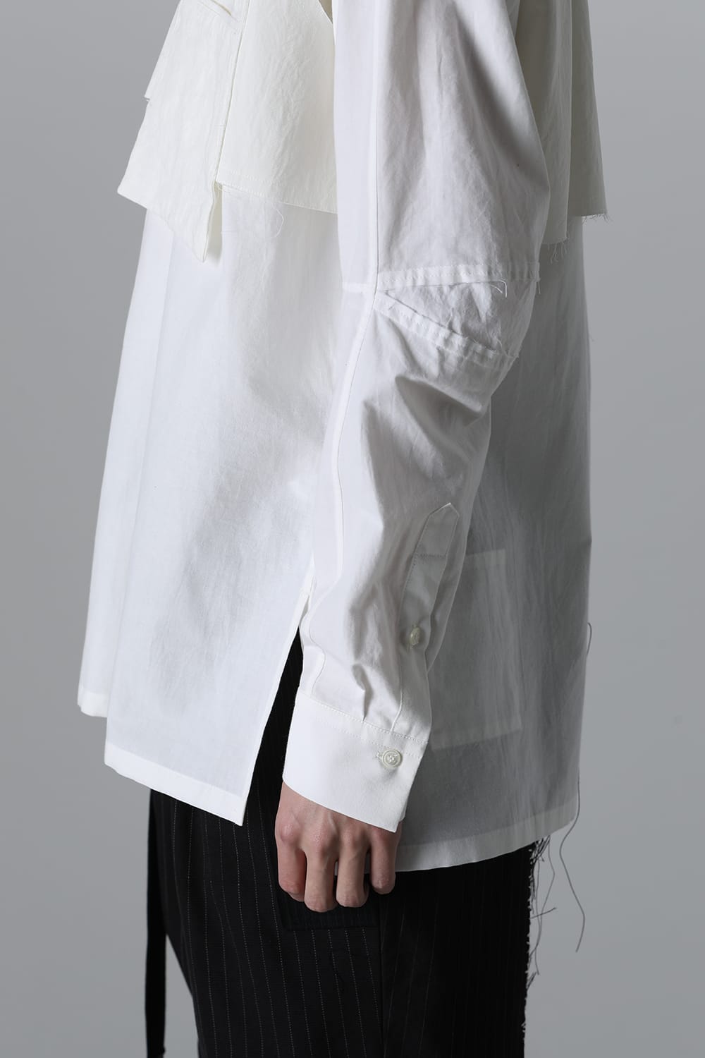 FRAGMENT SHIRT WHITE / BLACK STITCH