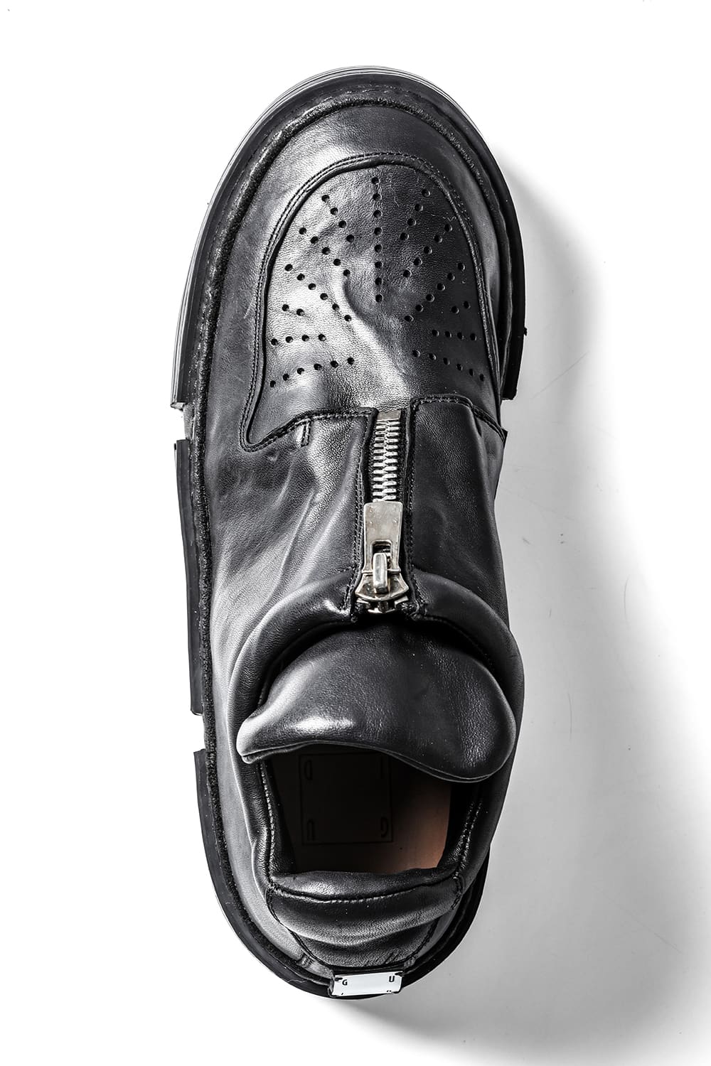 Front Zip Sneaker Horse Full Grain Leather GJ01