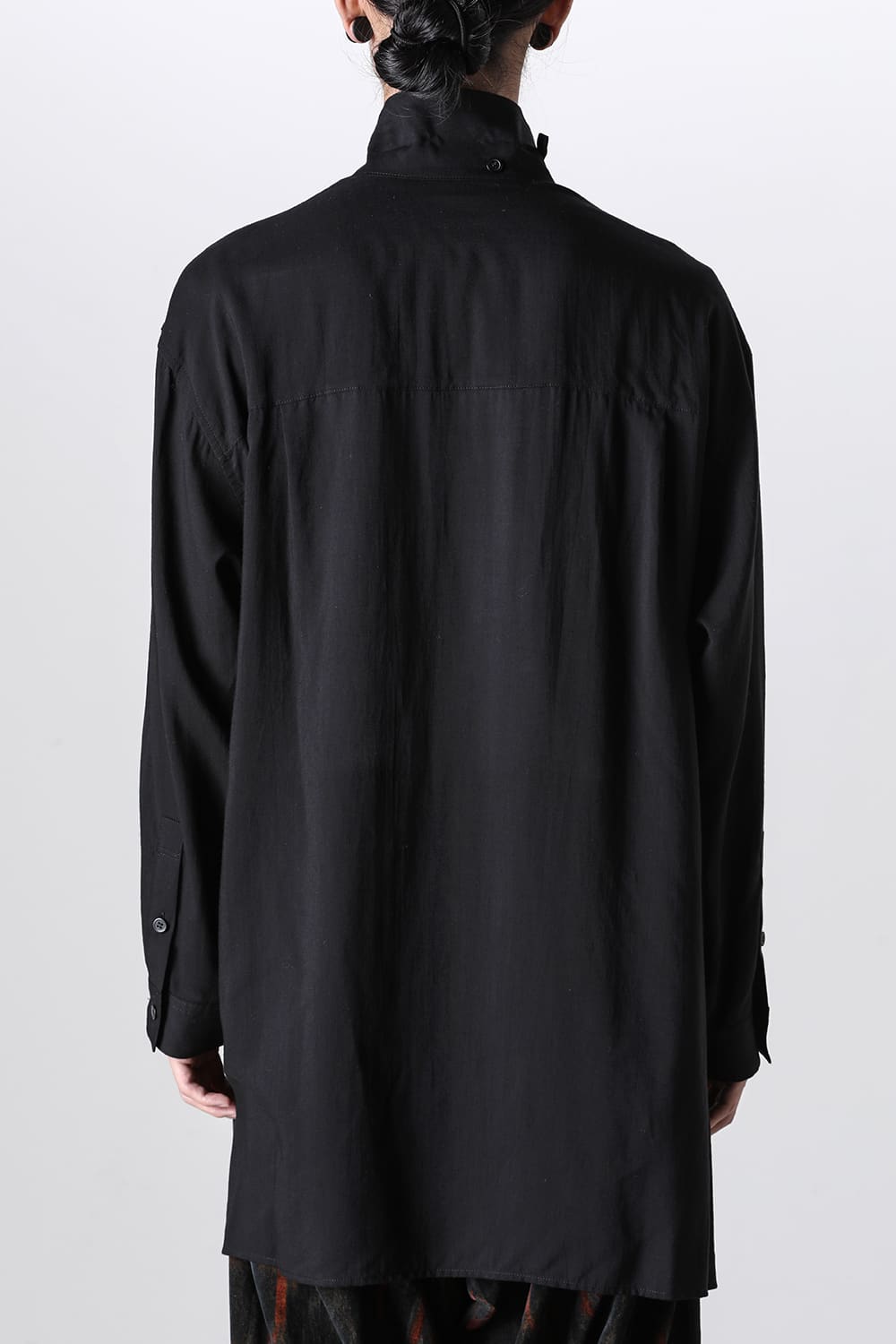 Open Collar Chin Frap Blouse