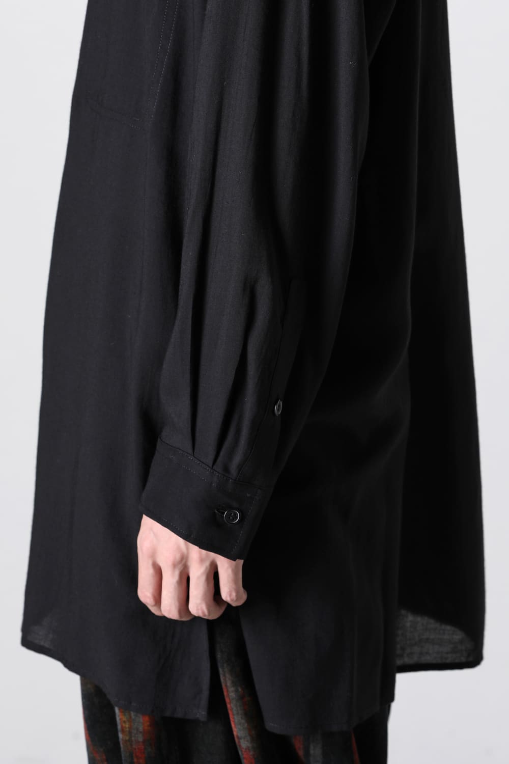 Open Collar Chin Frap Blouse