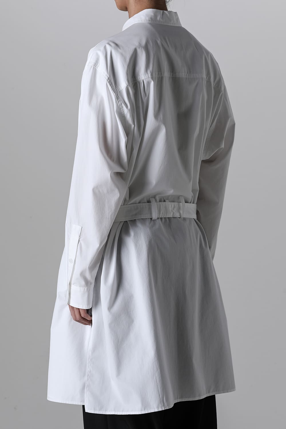 Left 2Layered Chain Stitch Gown Blouse White