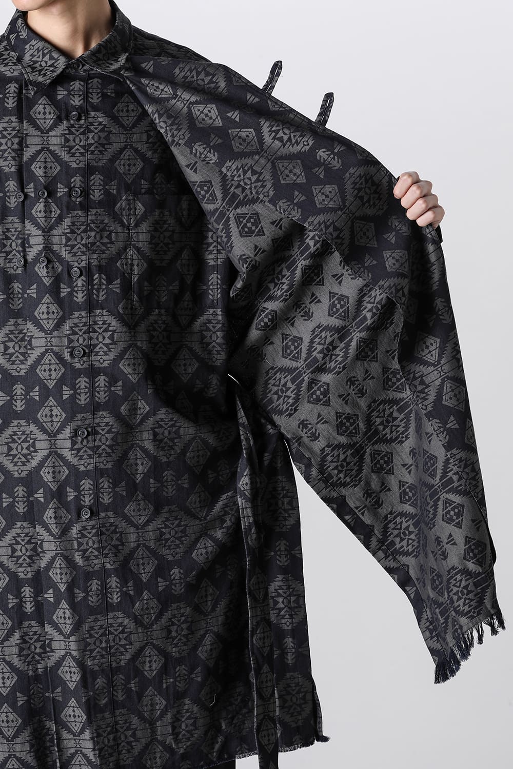 Left 2Layerd Pattern Gown Blouse