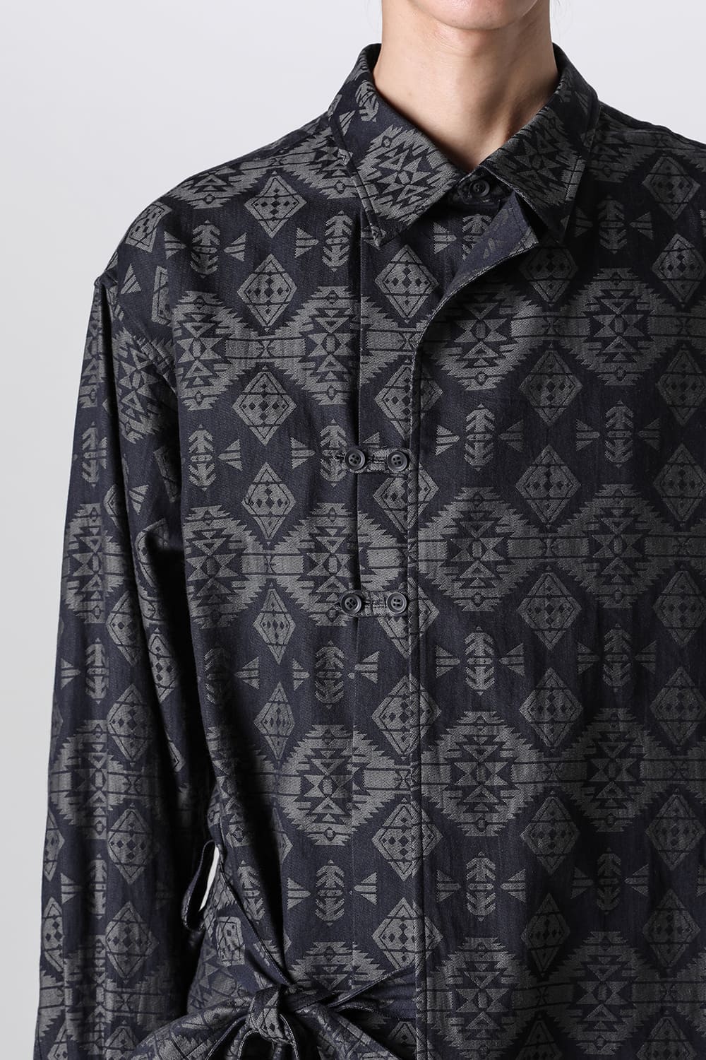 Left 2Layerd Pattern Gown Blouse