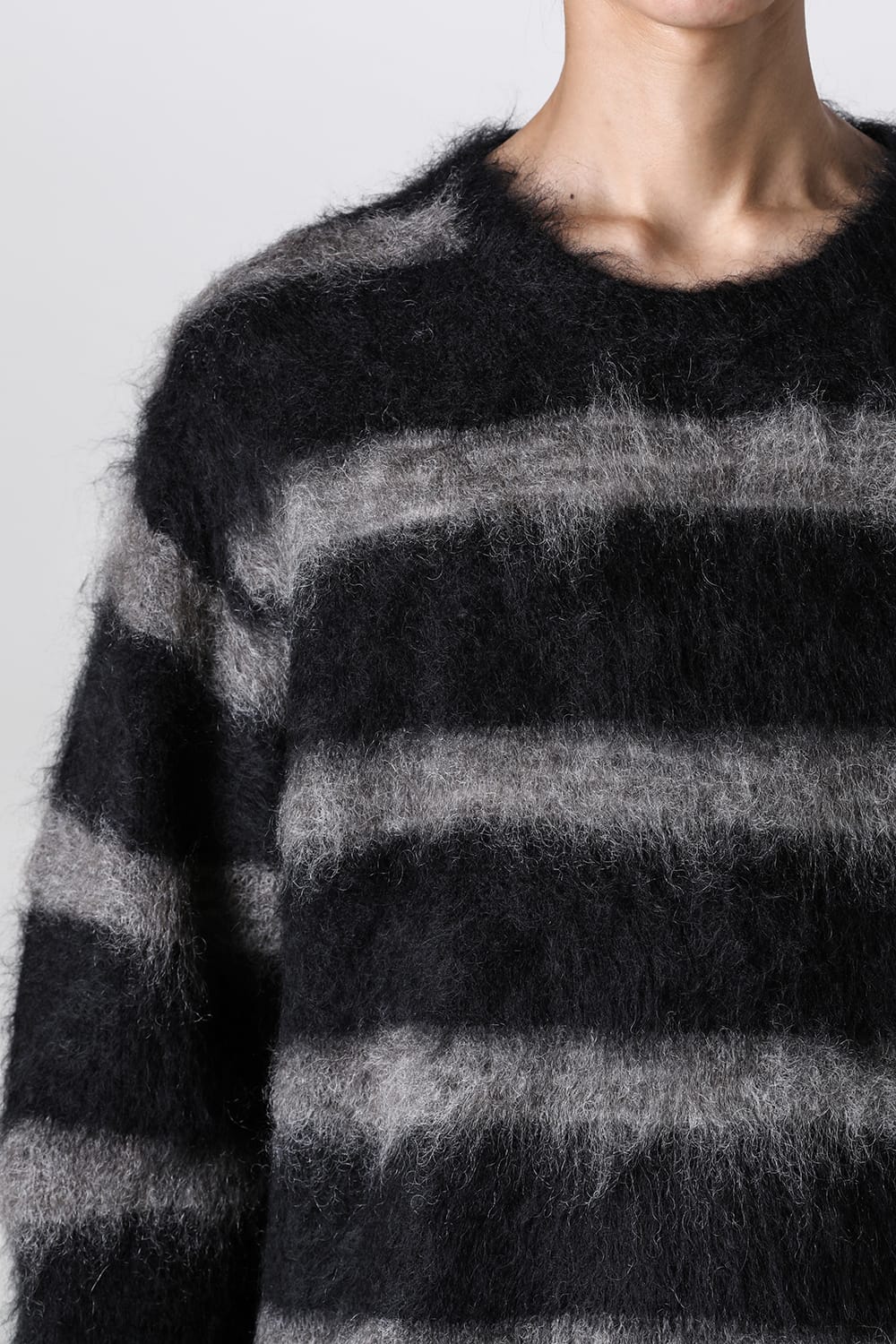 Round Neck Long Sleeve Knit Black