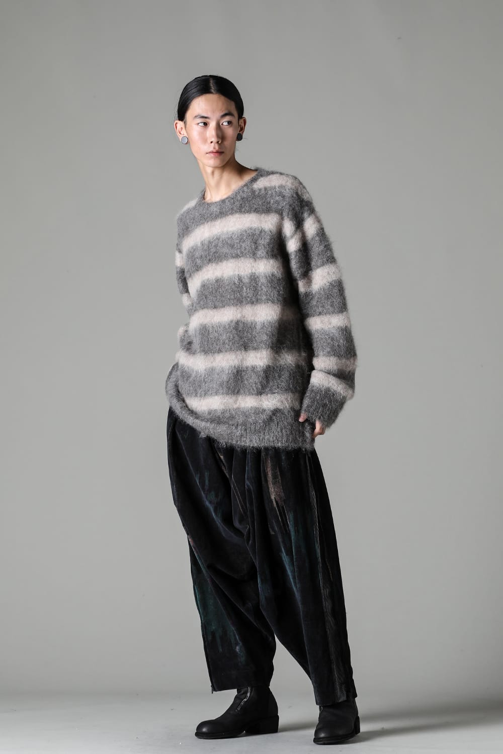 Round Neck Long Sleeve Knit Brown