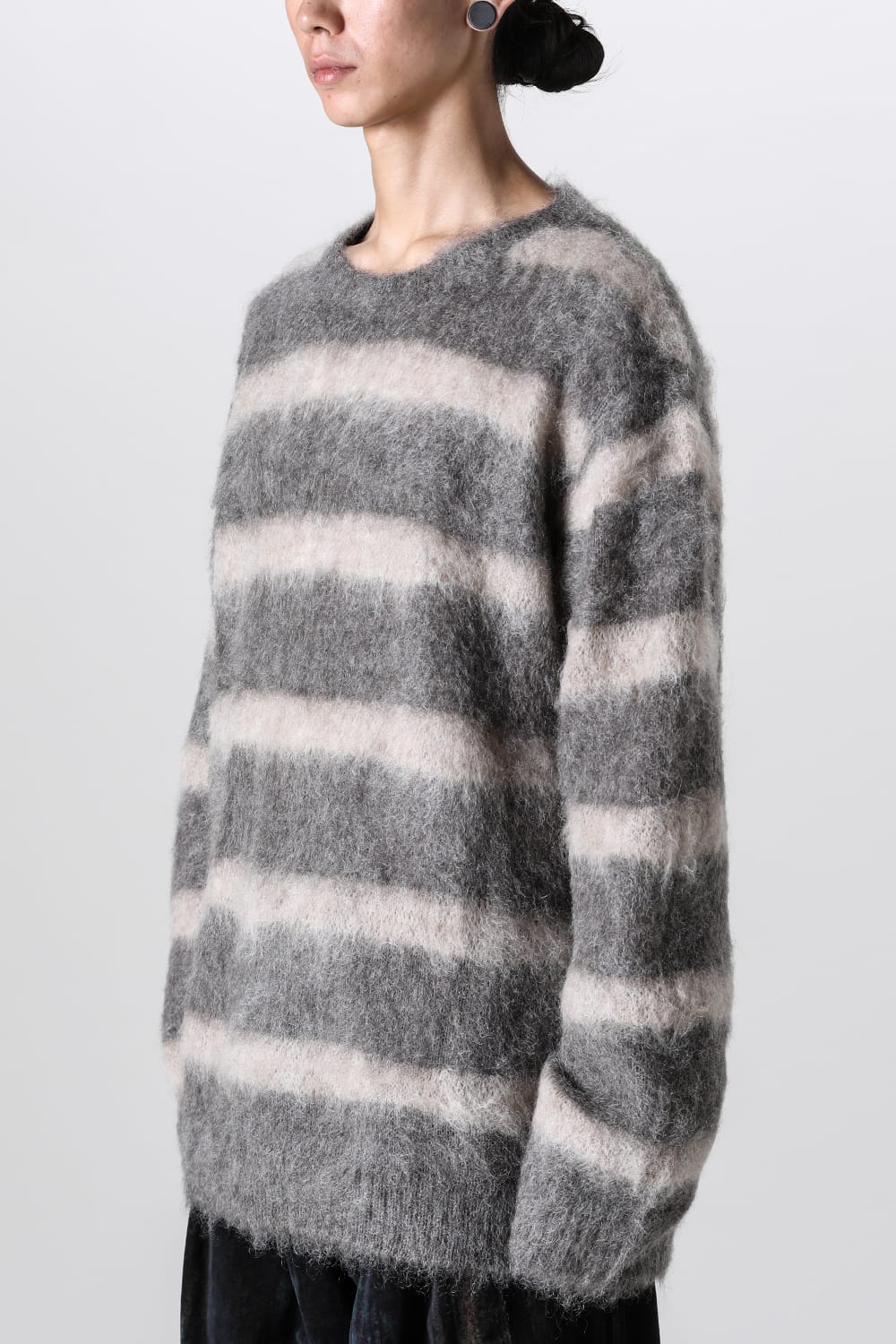 Round Neck Long Sleeve Knit Brown