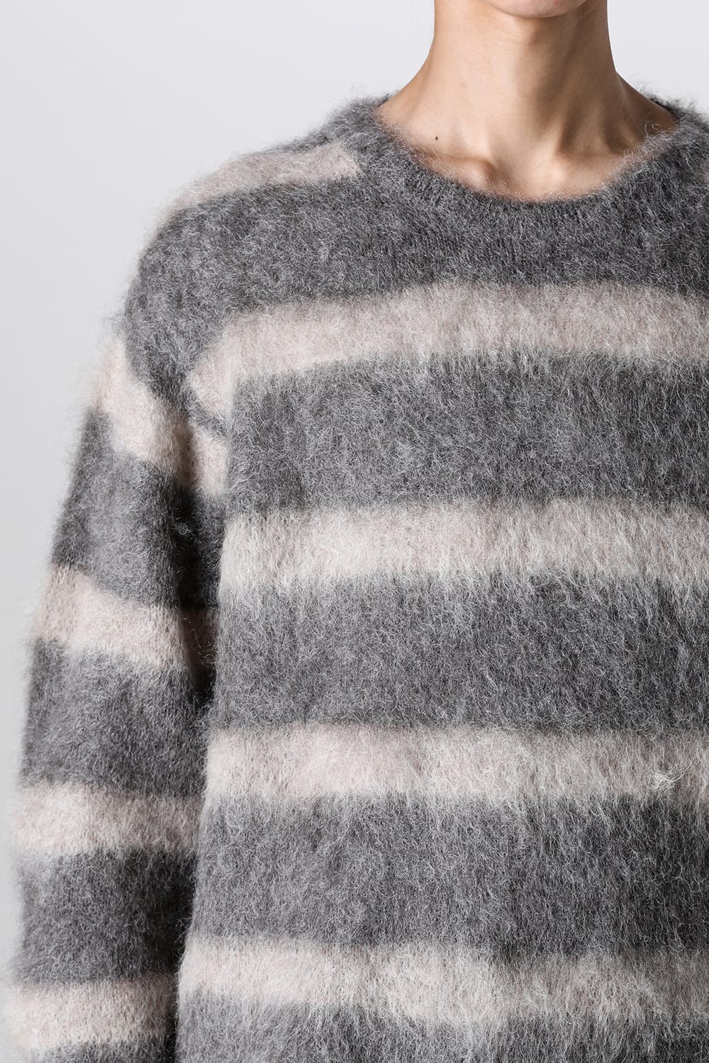 Round Neck Long Sleeve Knit Brown