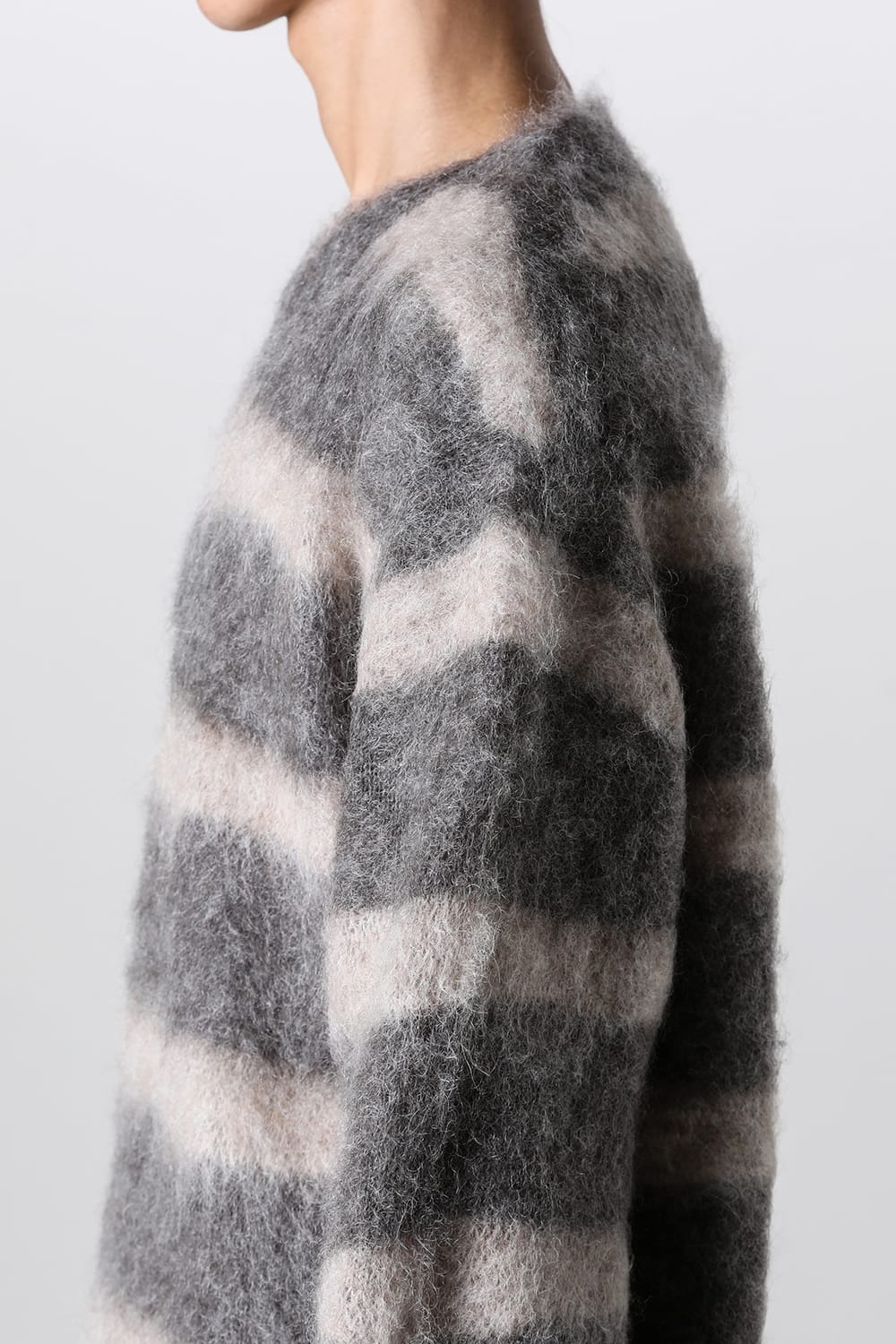 Round Neck Long Sleeve Knit Brown