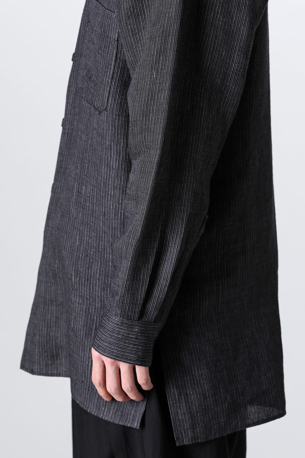 Double Collar Decorative Button Blouse