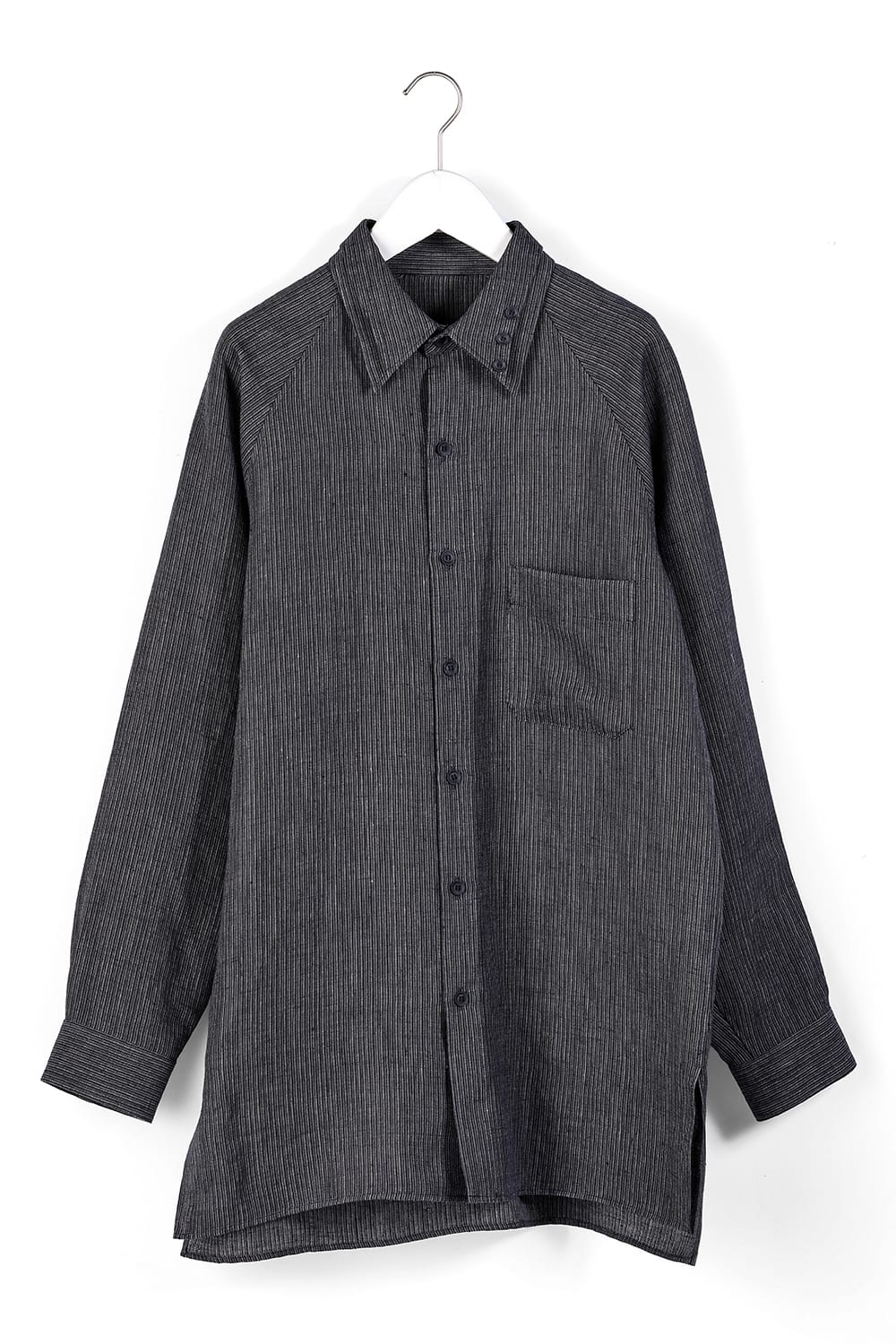 Double Collar Decorative Button Blouse