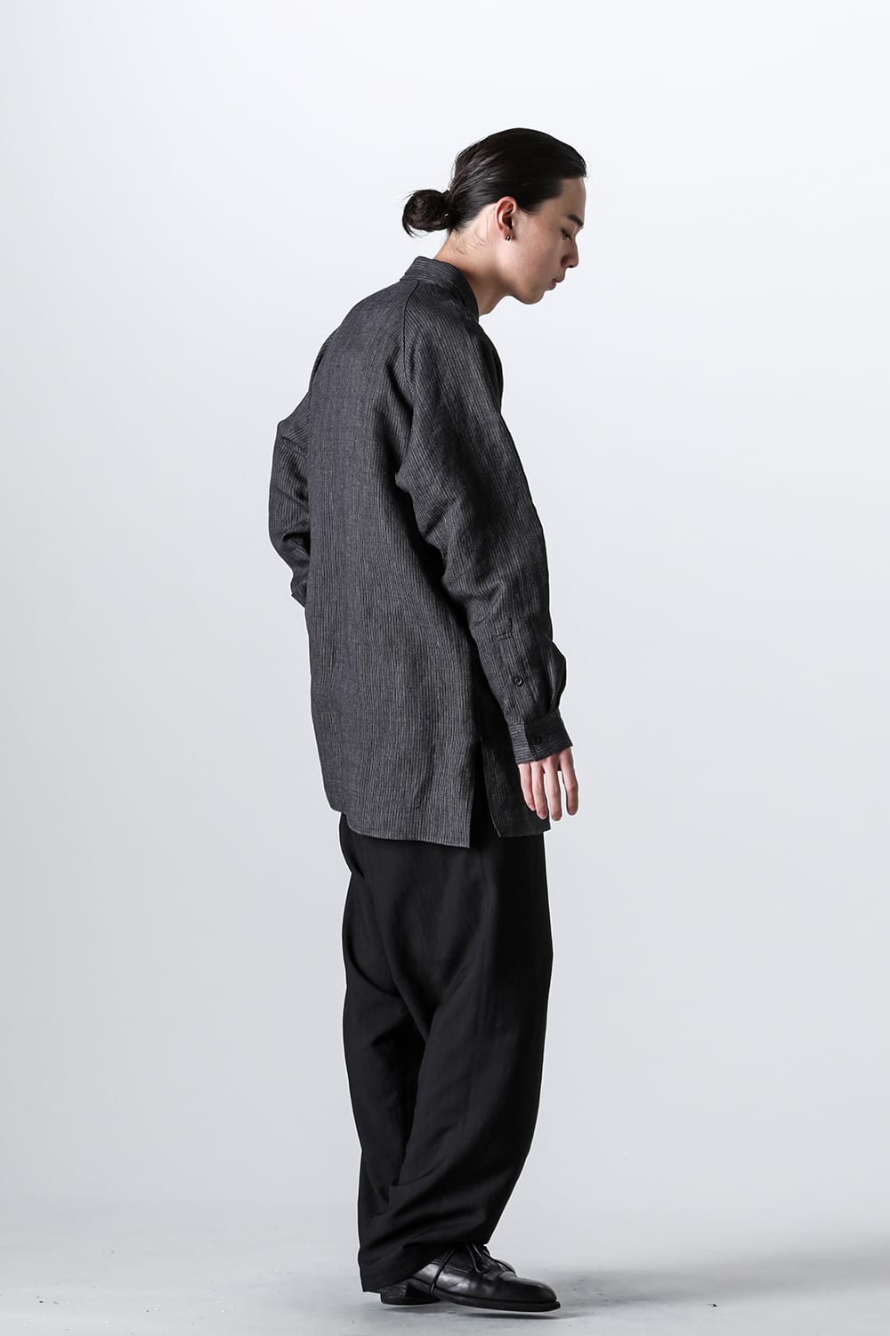 Double Collar Decorative Button Blouse